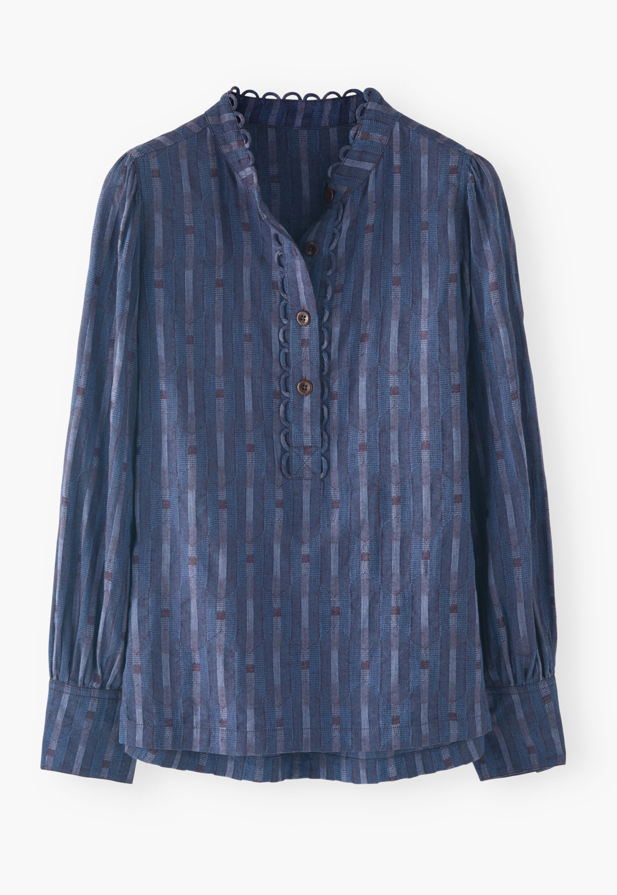 Half-placket blouse