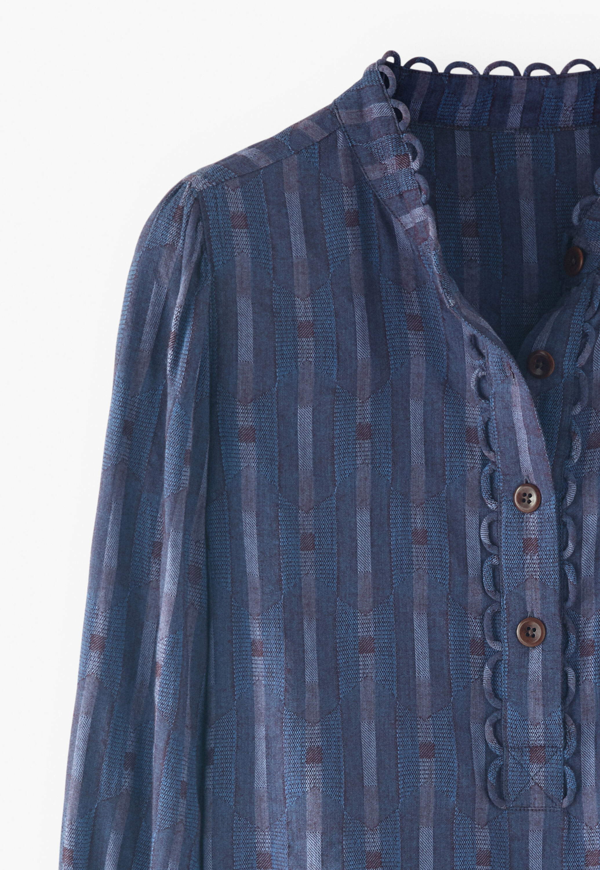 Half-placket blouse