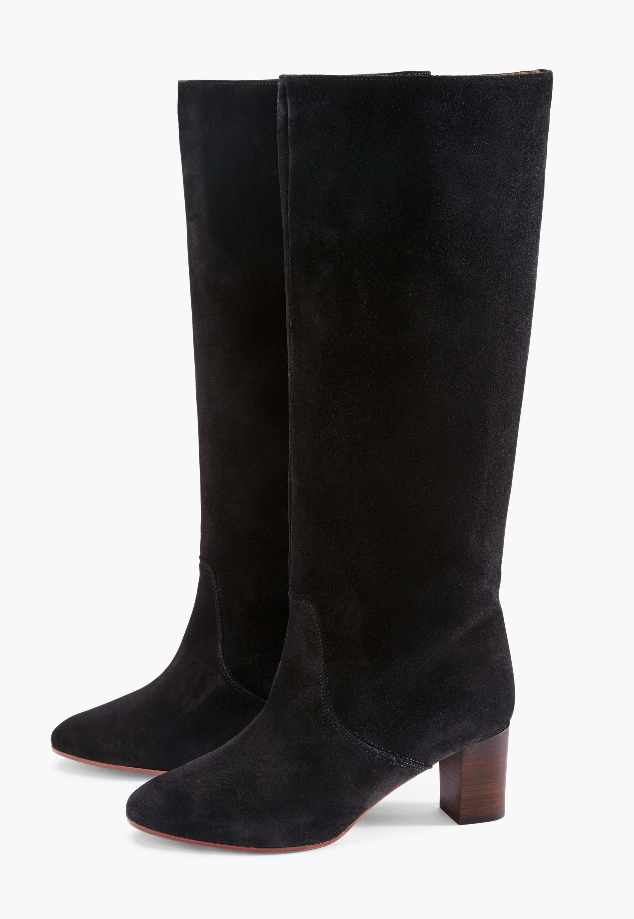 Heeled long boots