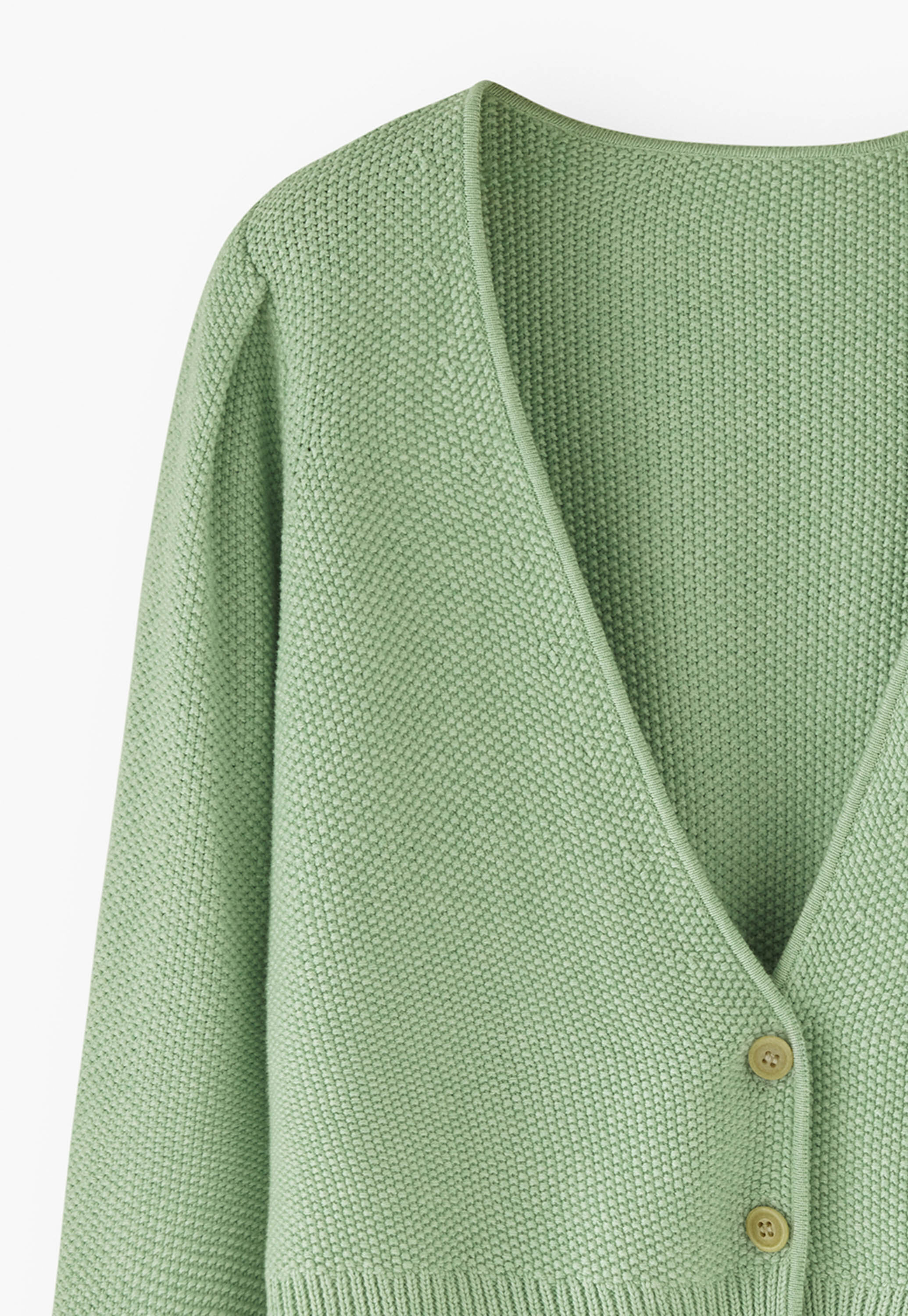 Moss-stitch cardigan