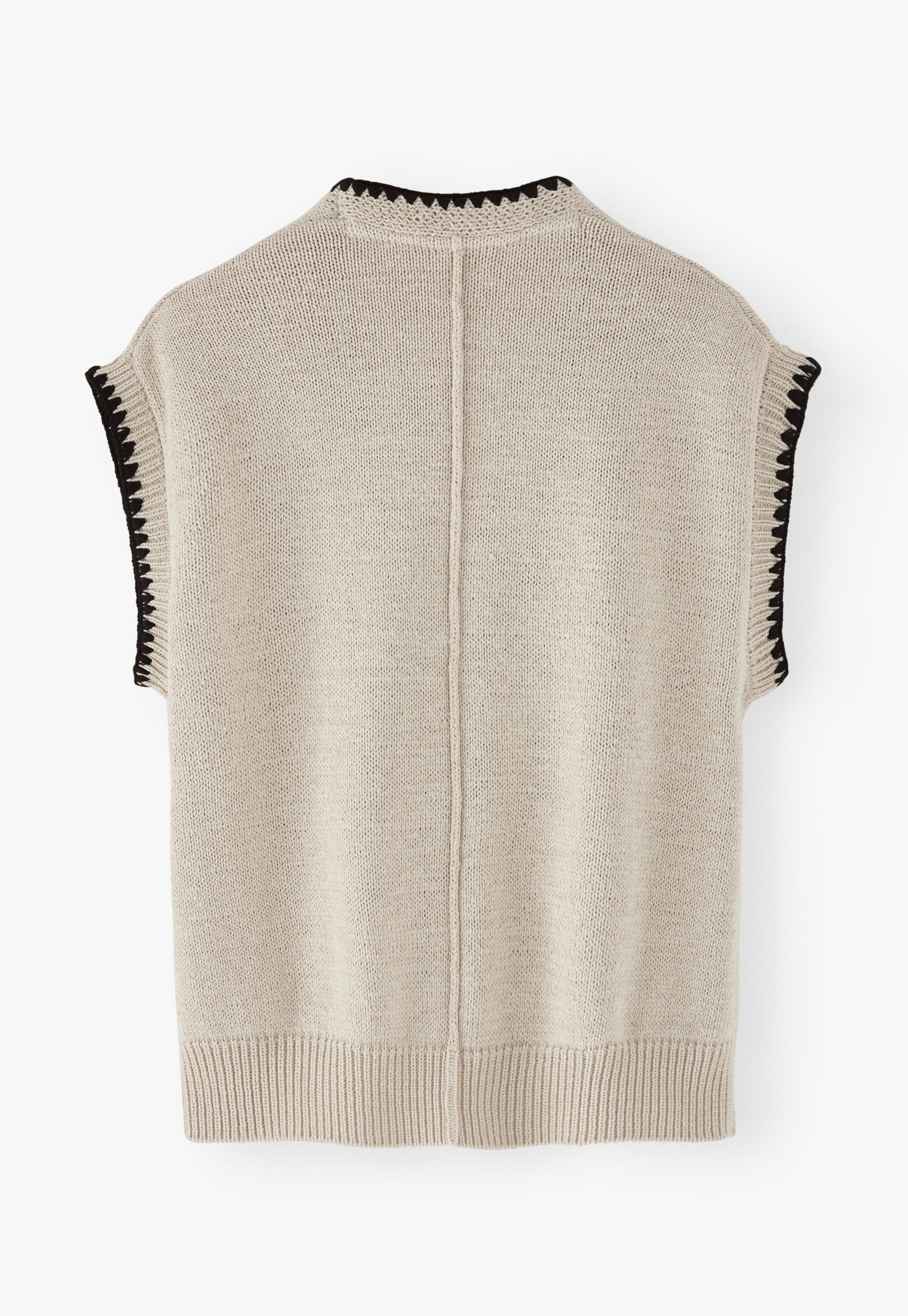 Knitted tie-front top