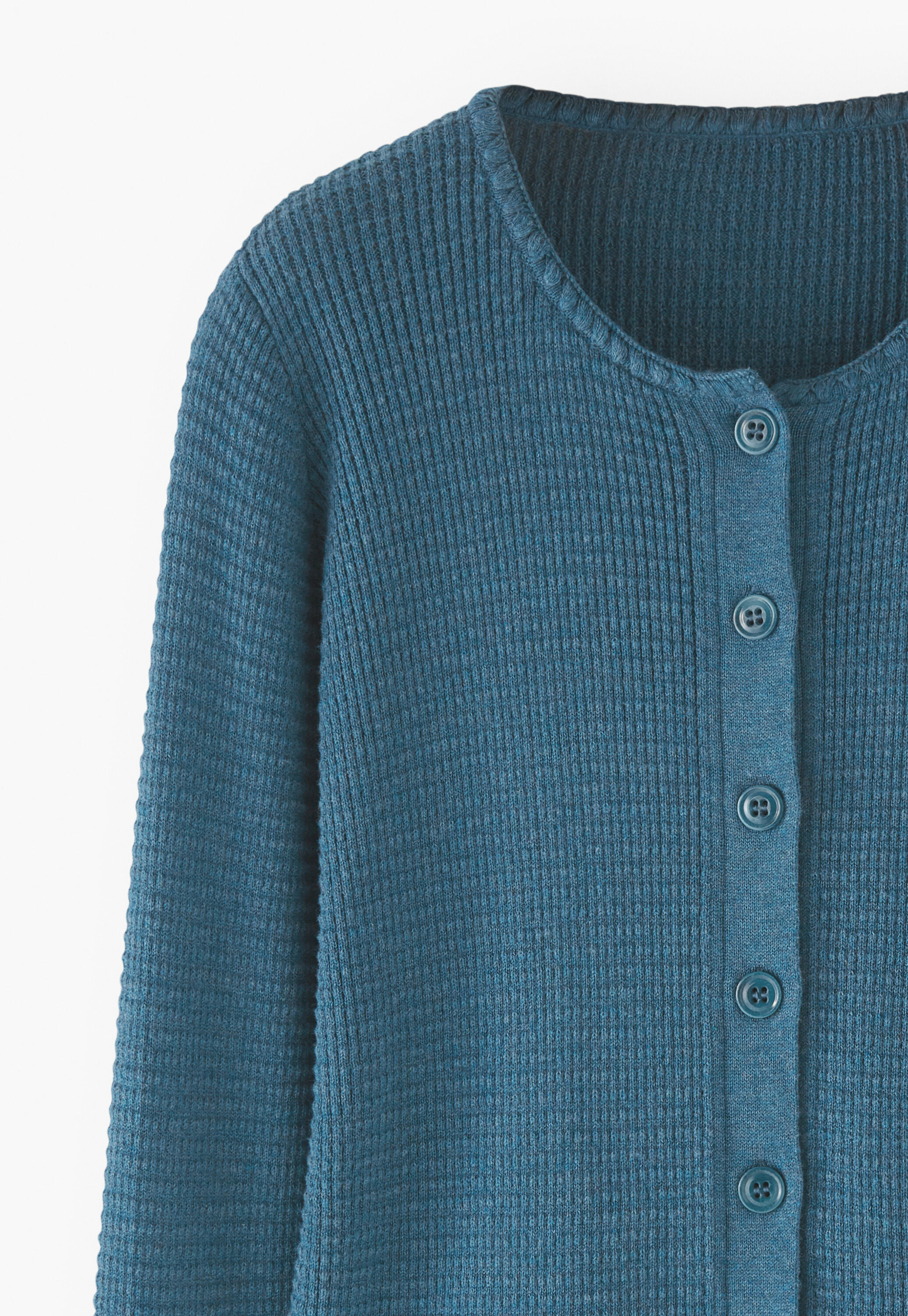 Waffle-stitch cardigan