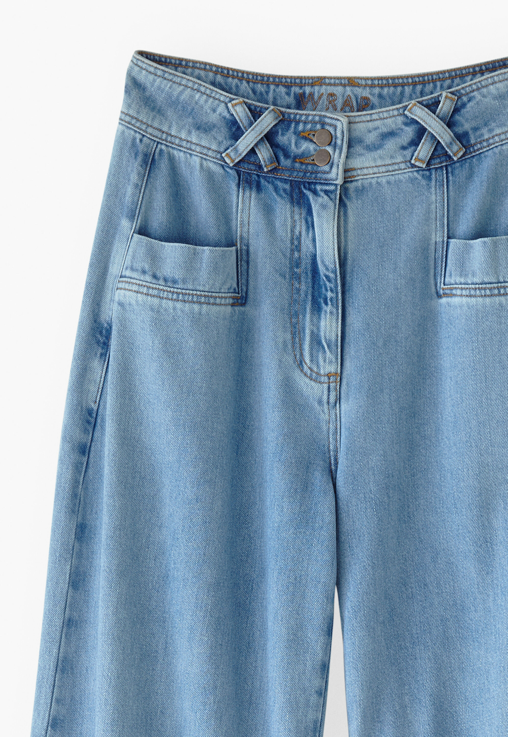 Drapey wide-leg jeans