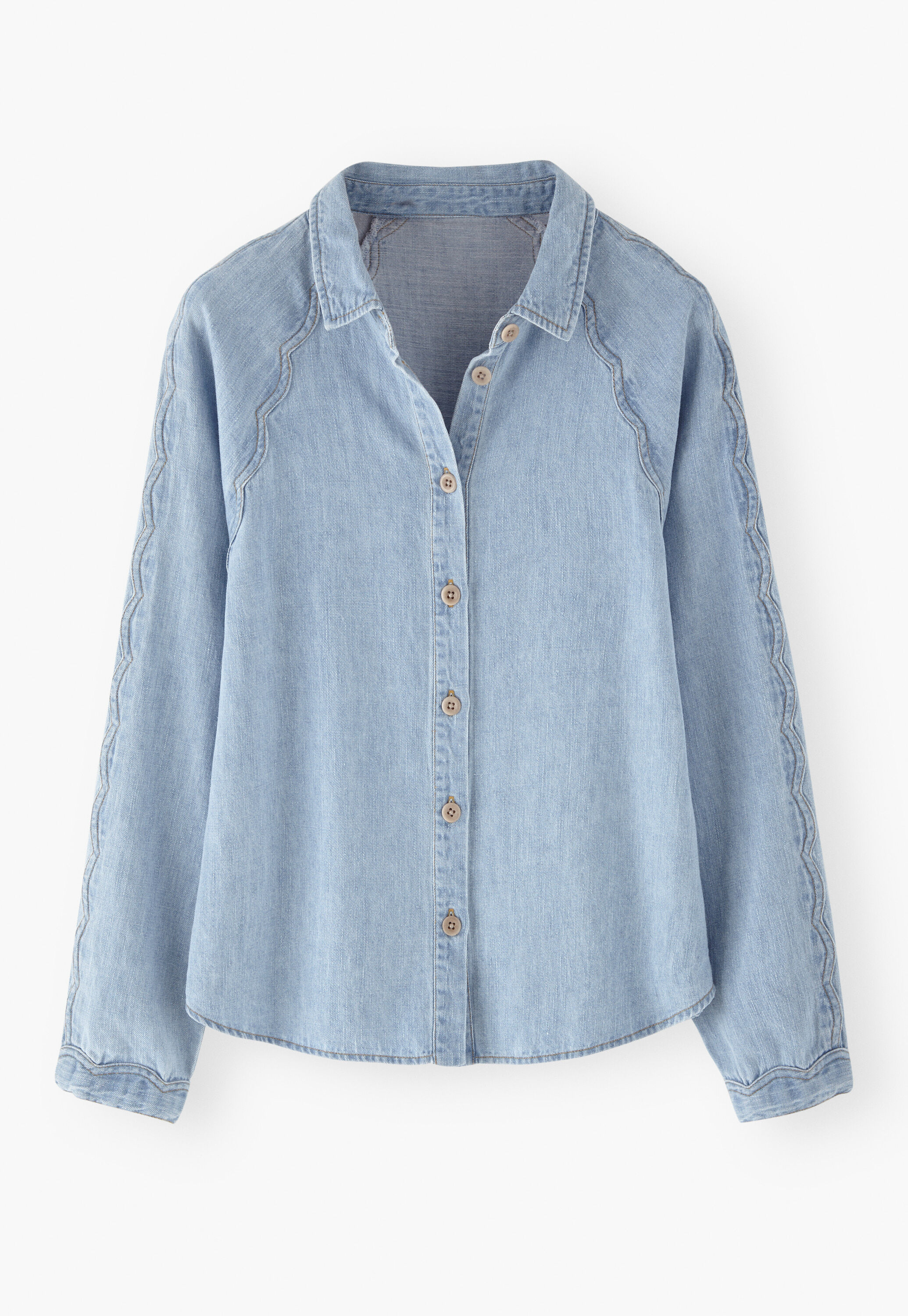 Scallop-detail shirt