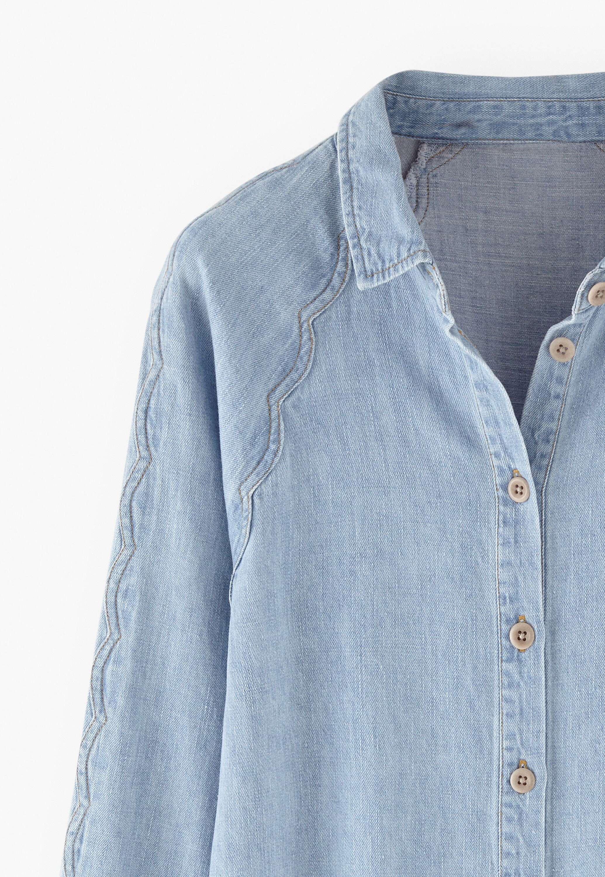 Scallop-detail shirt