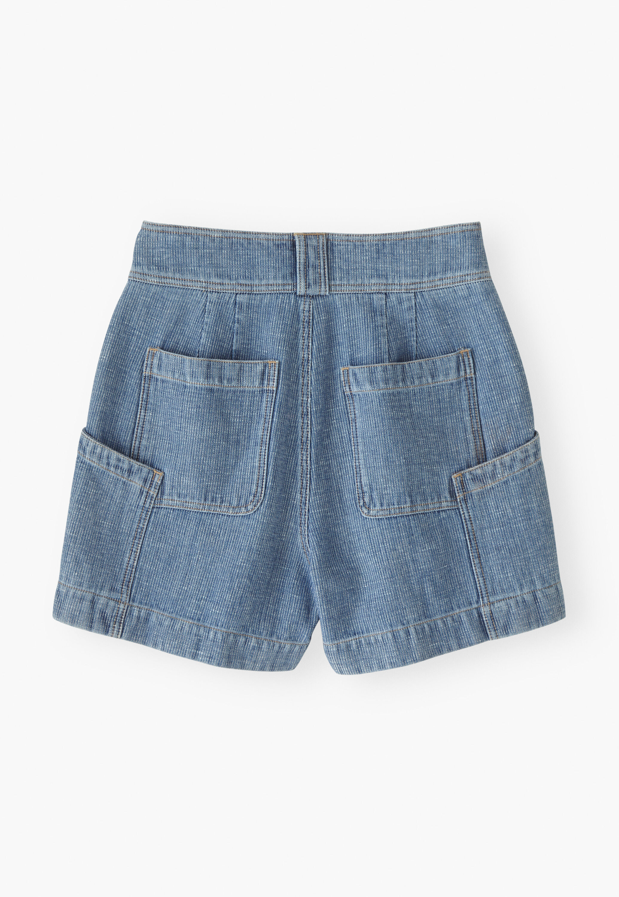 Striped shorts, Light wash, large