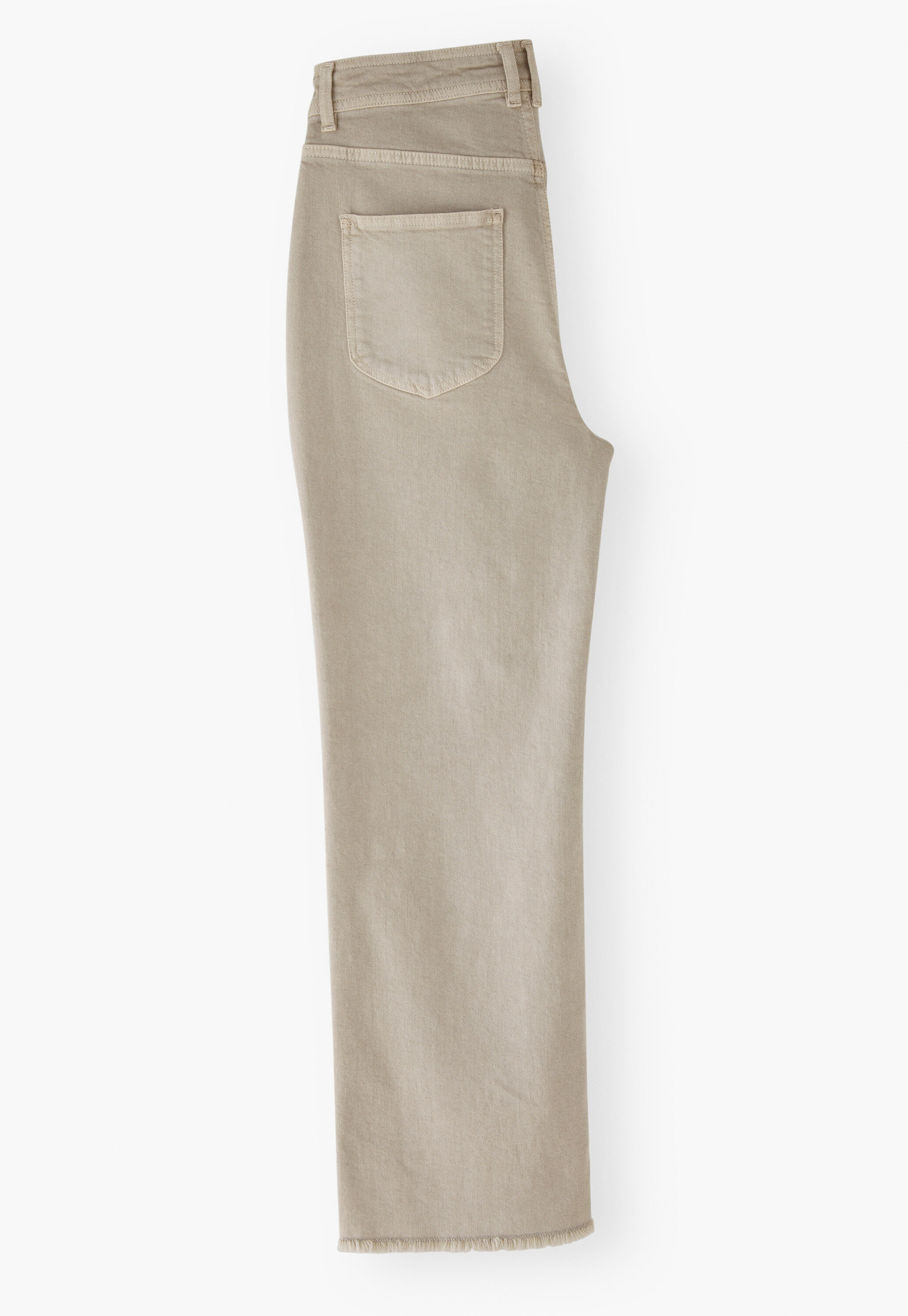 Straight-leg let-down hem jeans