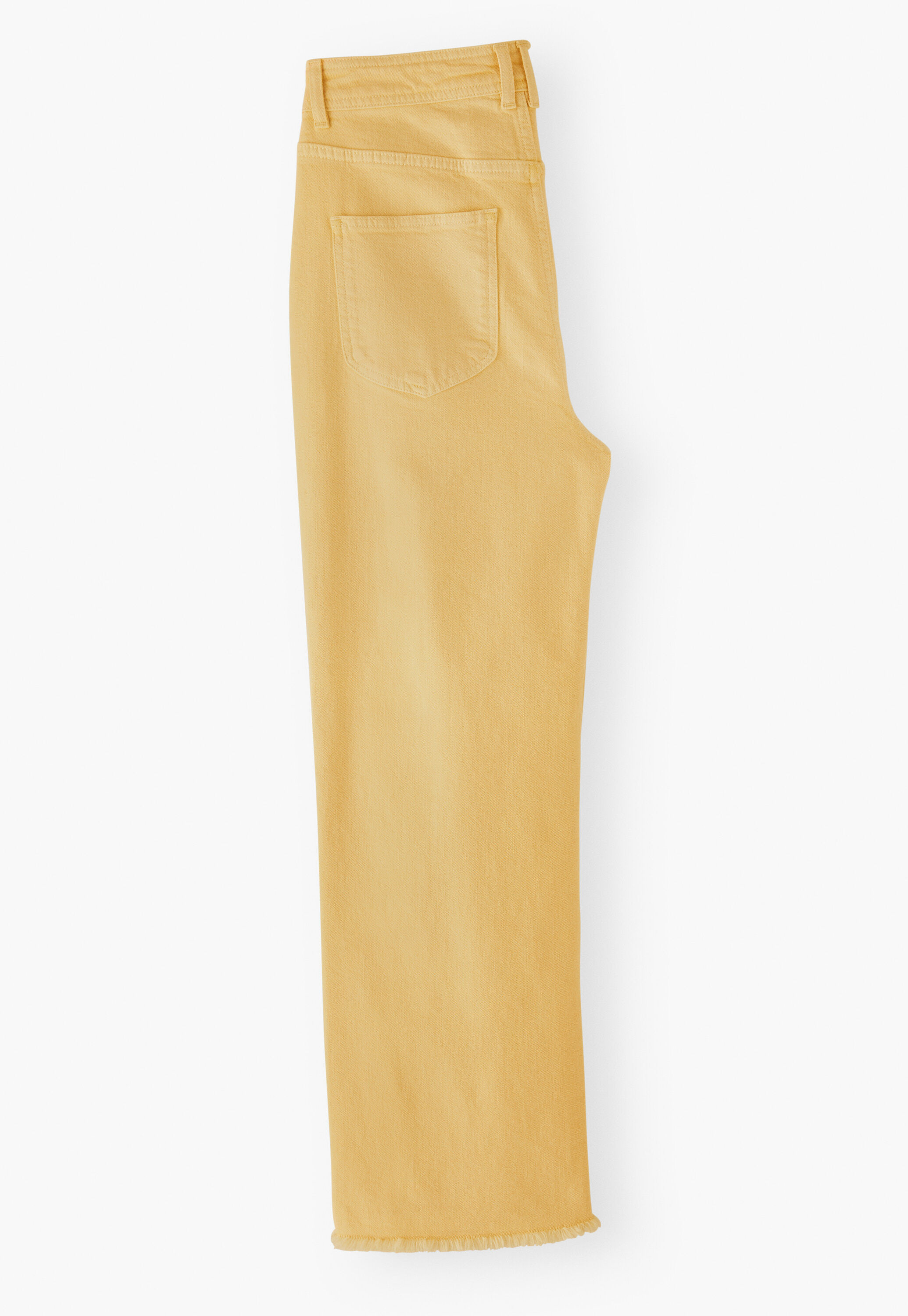 Straight-leg let-down hem jeans