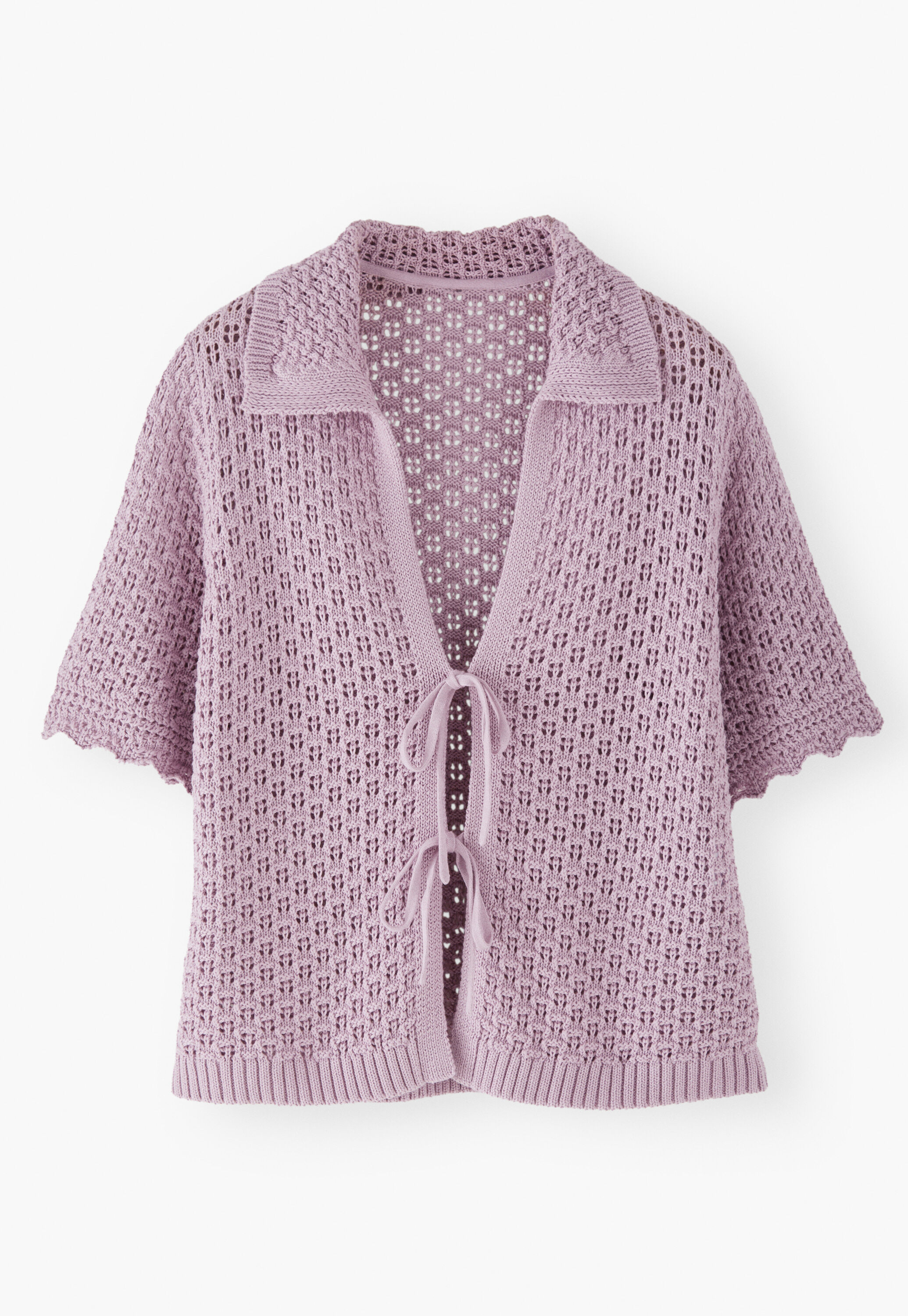 Tie-front sweater