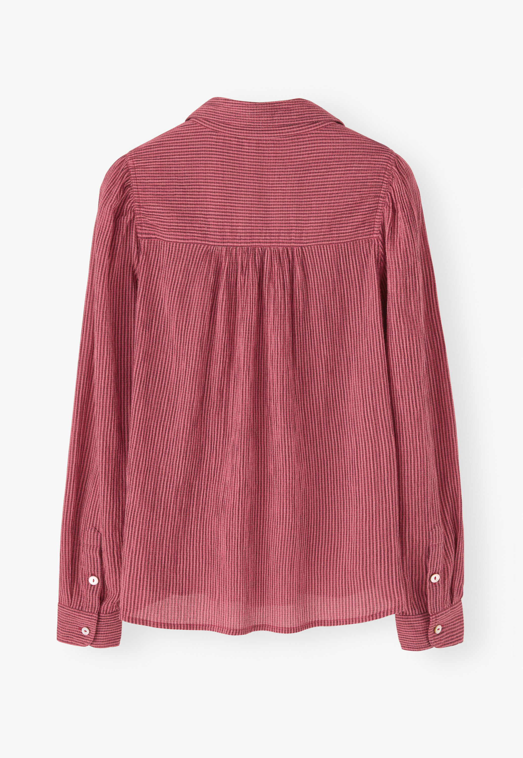 Crinkle striped blouse