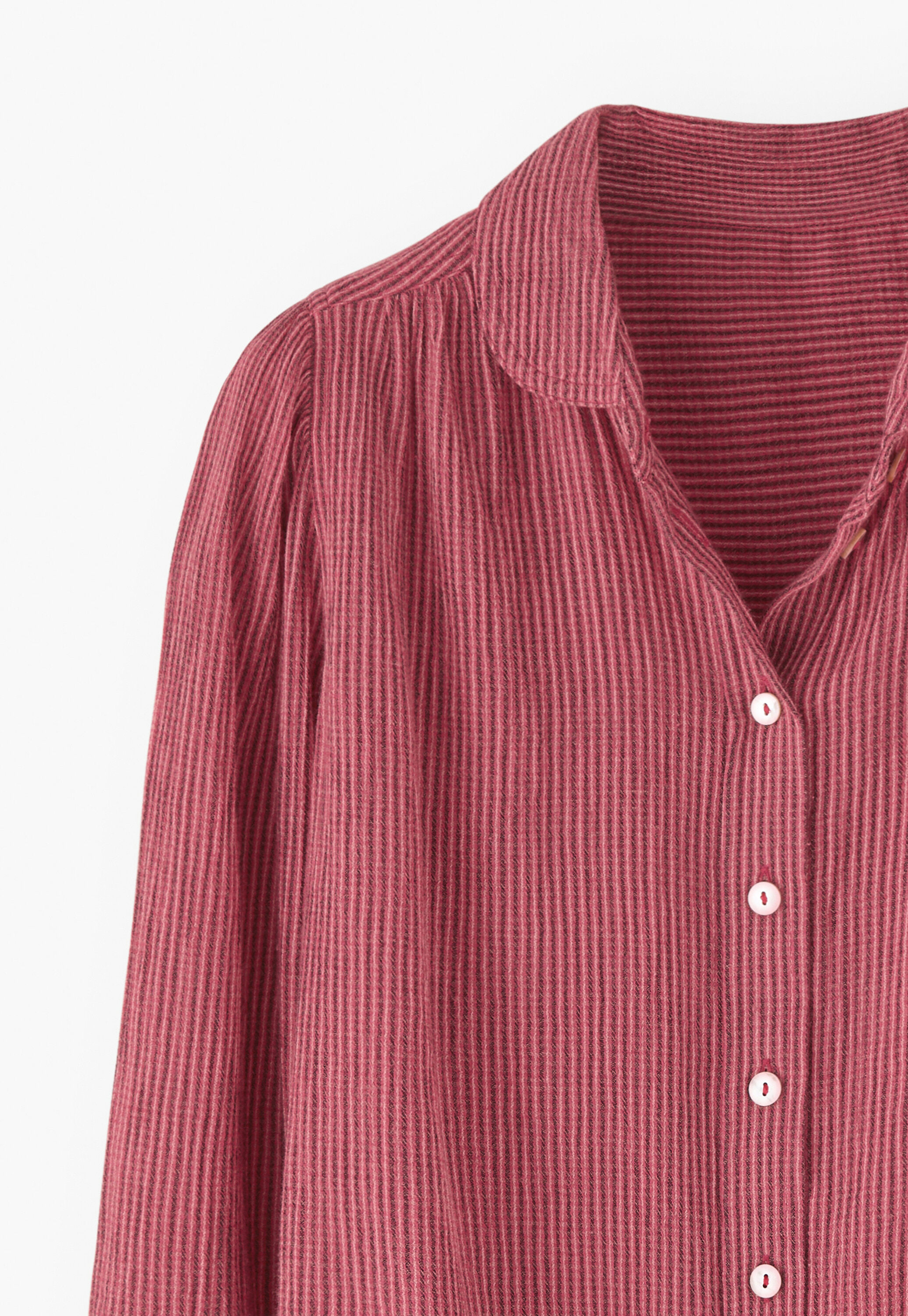 Crinkle striped blouse