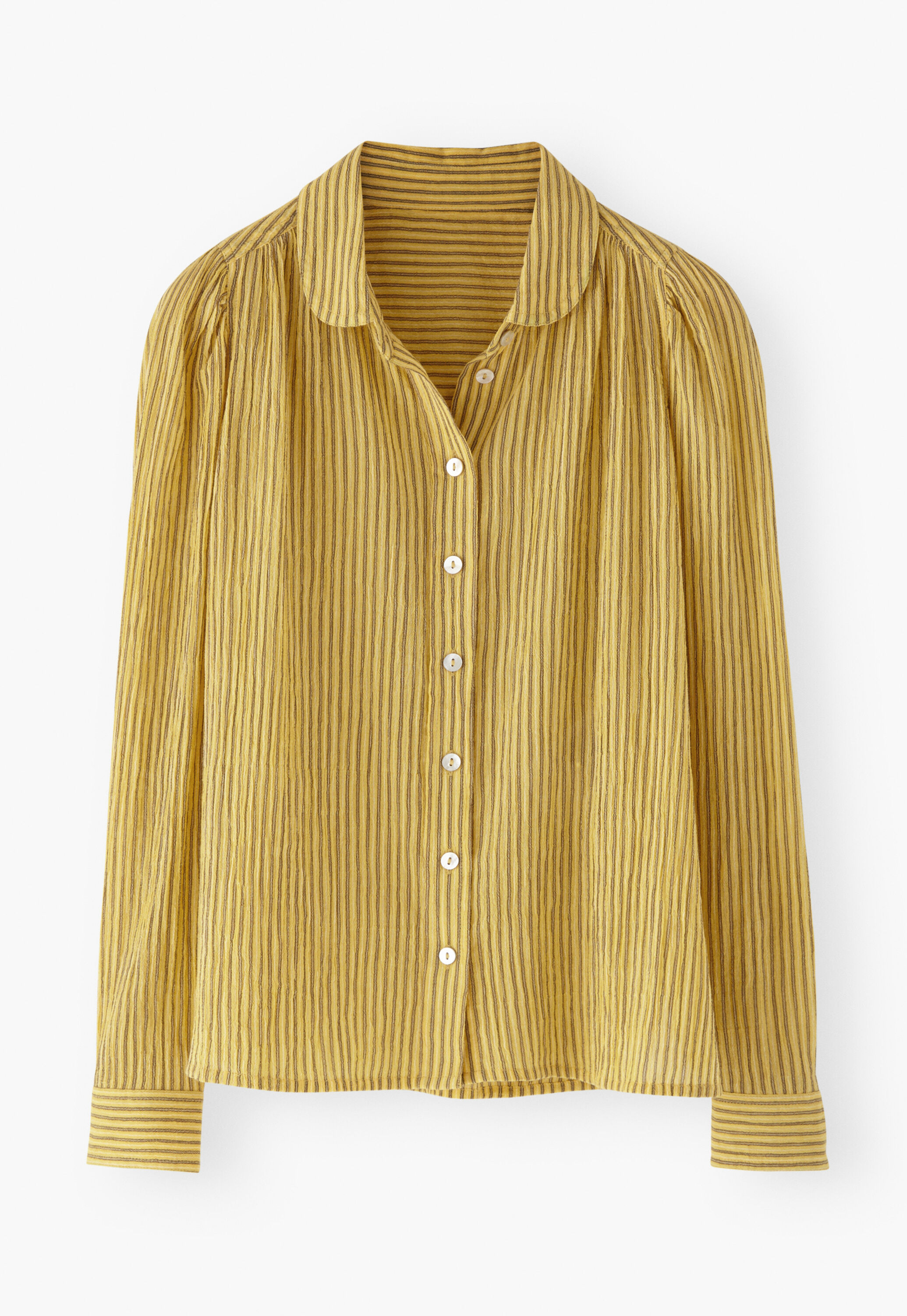 Crinkle striped blouse