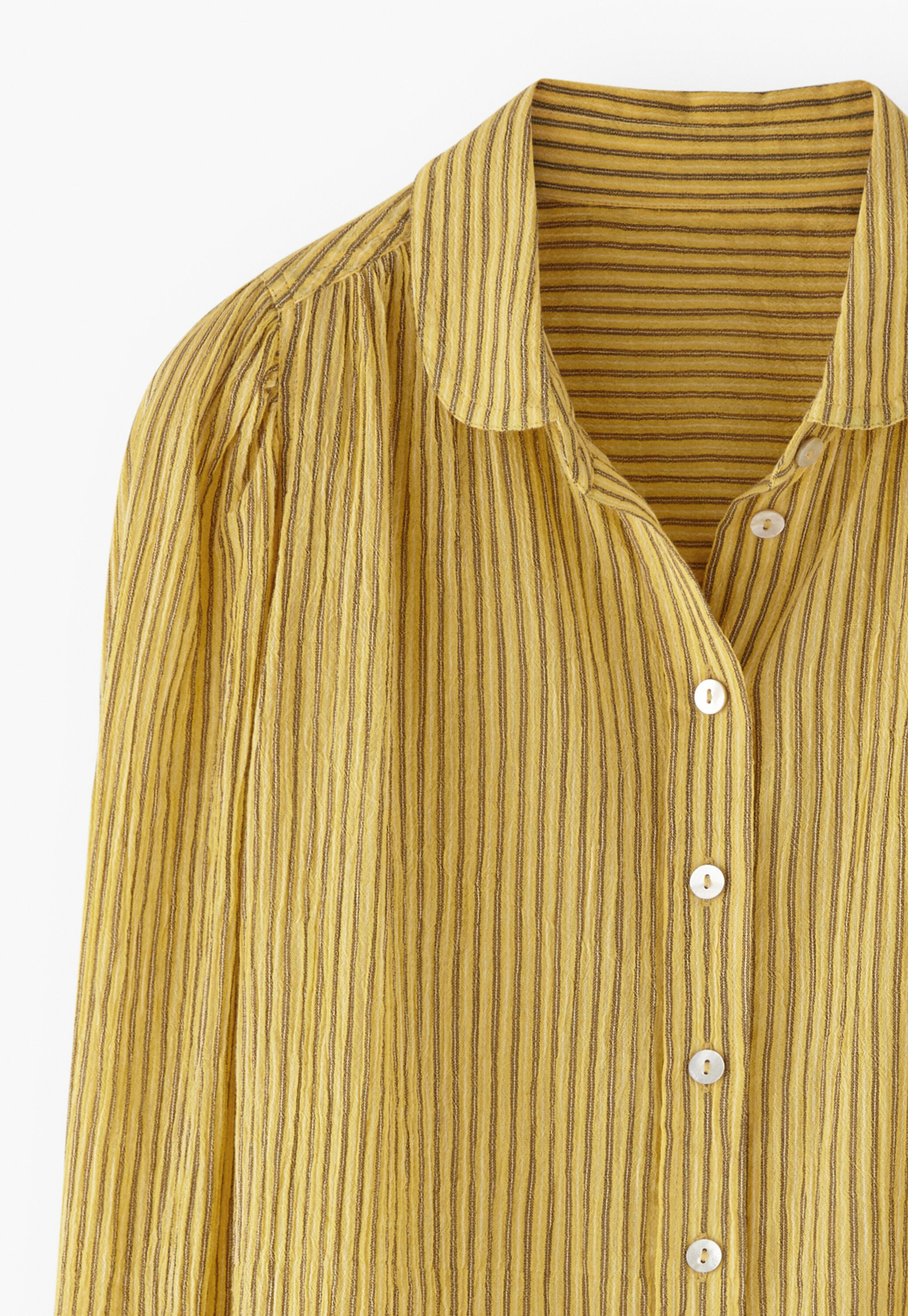 Crinkle striped blouse