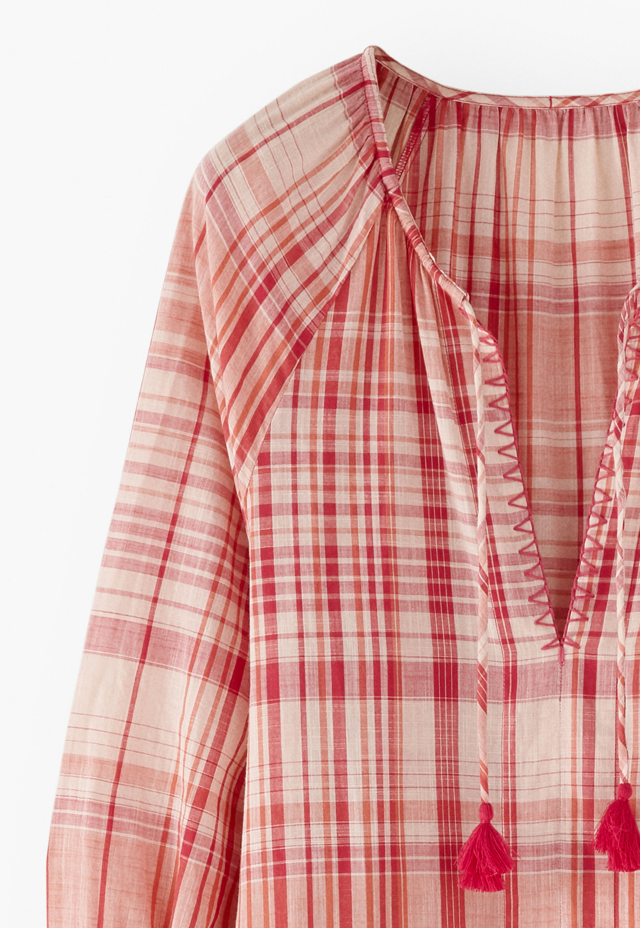 Check maxi-dress