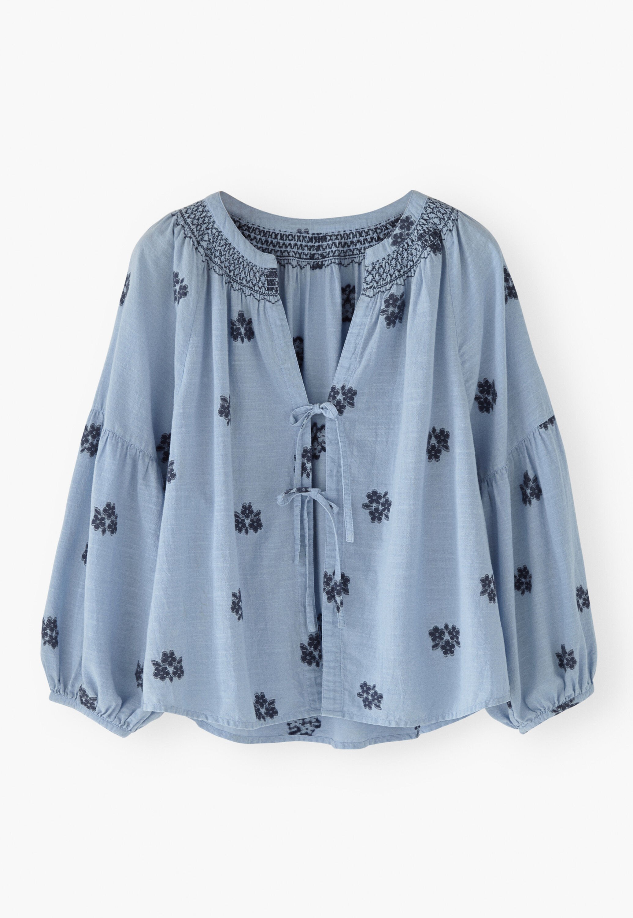 Clipped jacquard blouse