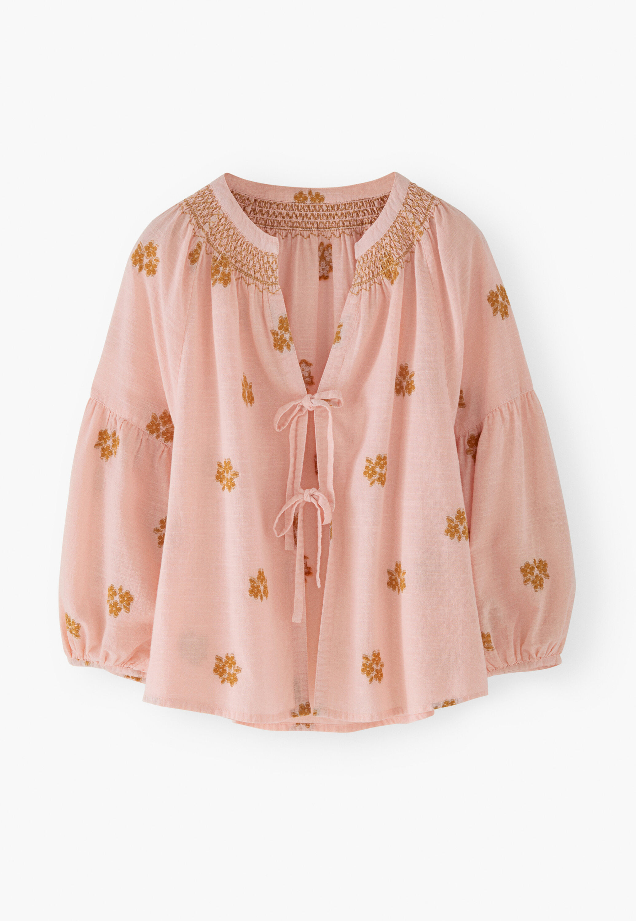 Clipped jacquard blouse