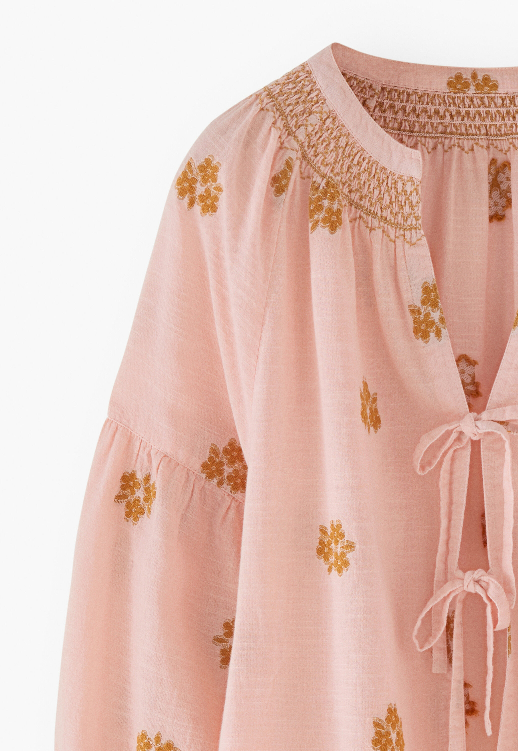 Clipped jacquard blouse