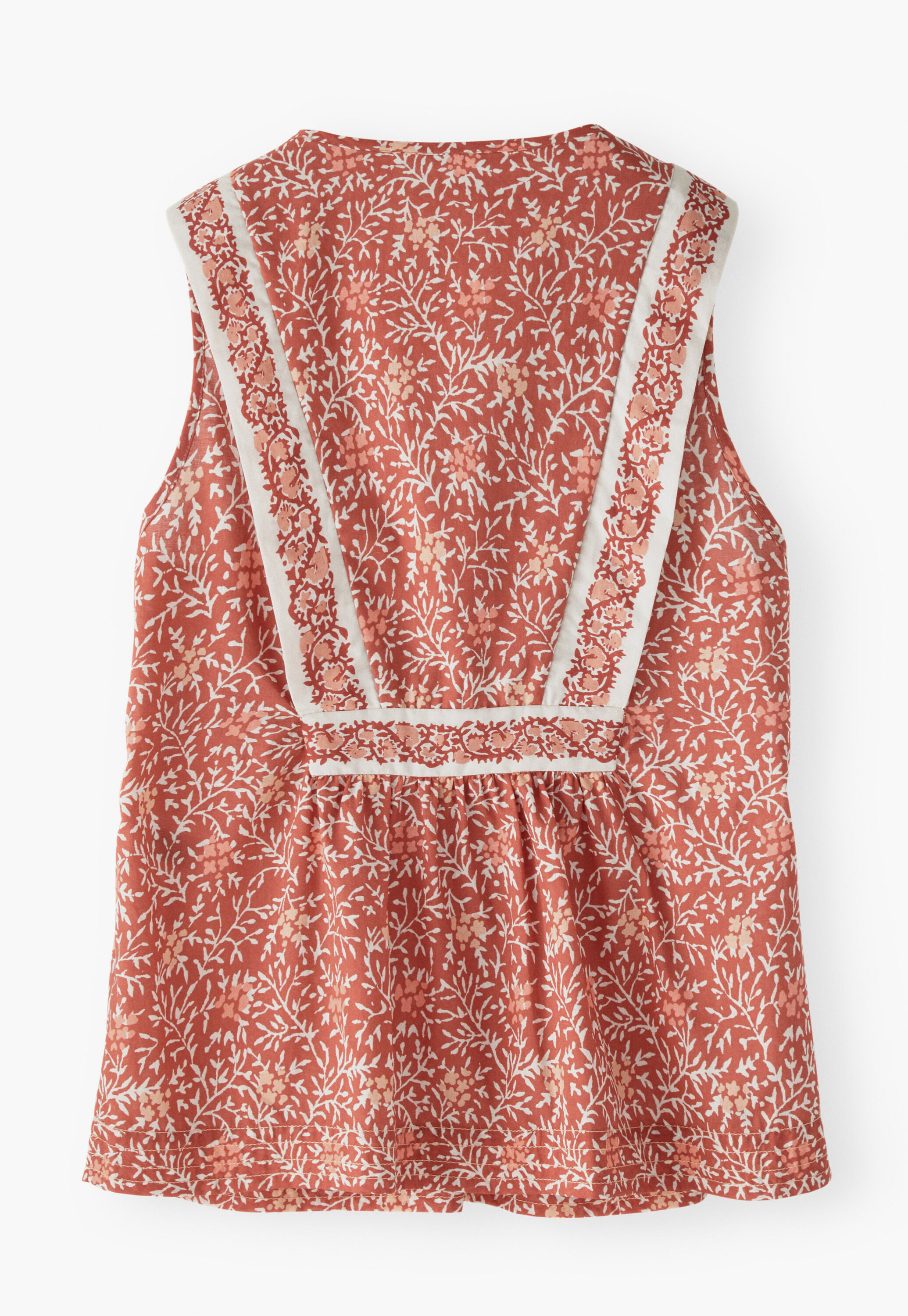 Printed sleeveless top