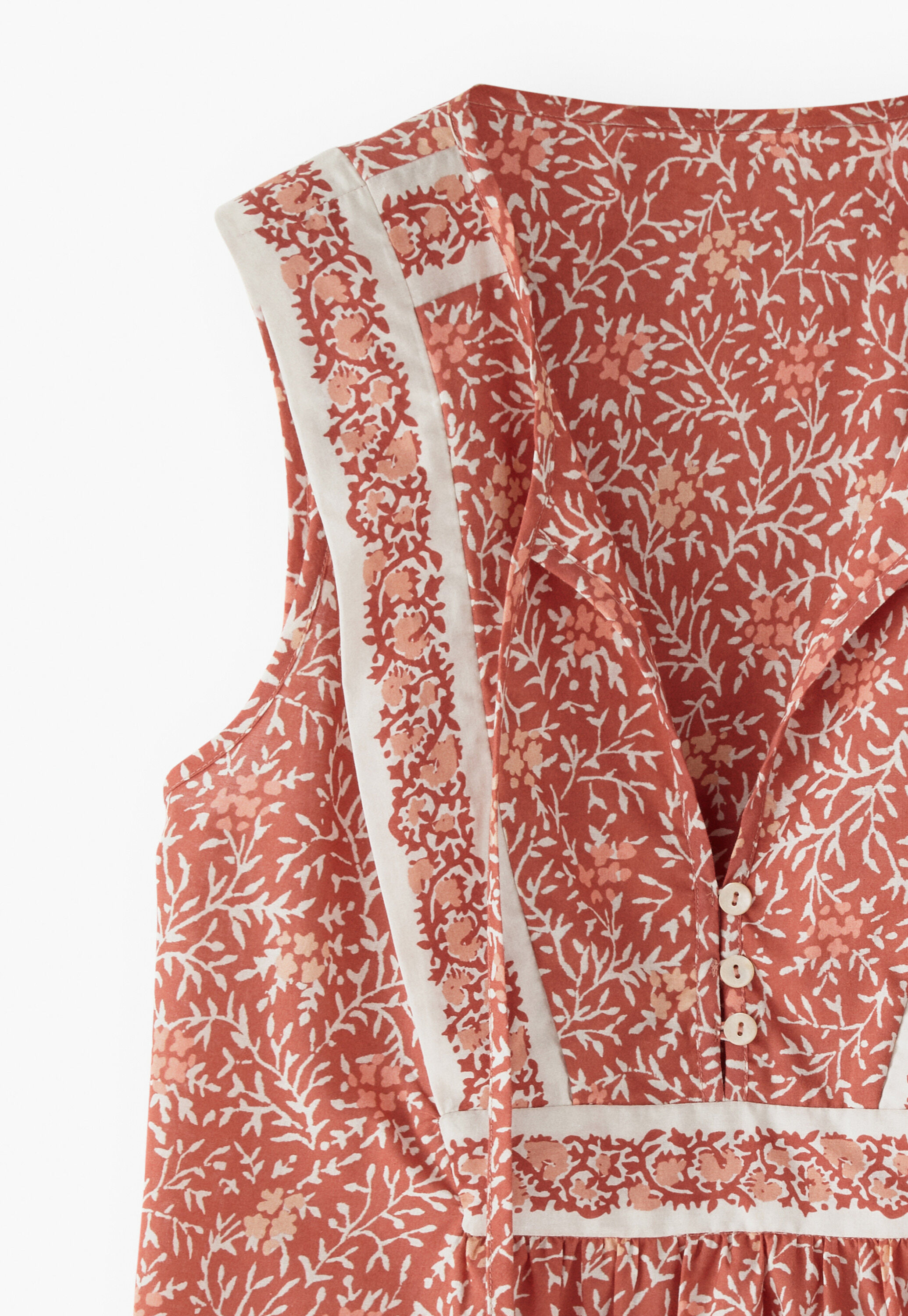 Printed sleeveless top