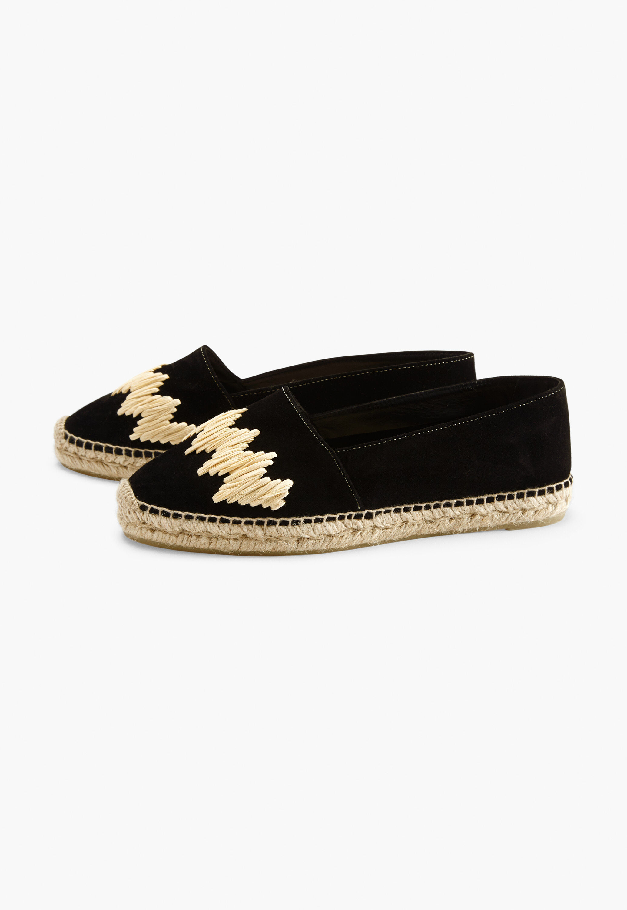 Raffia toe espadrilles