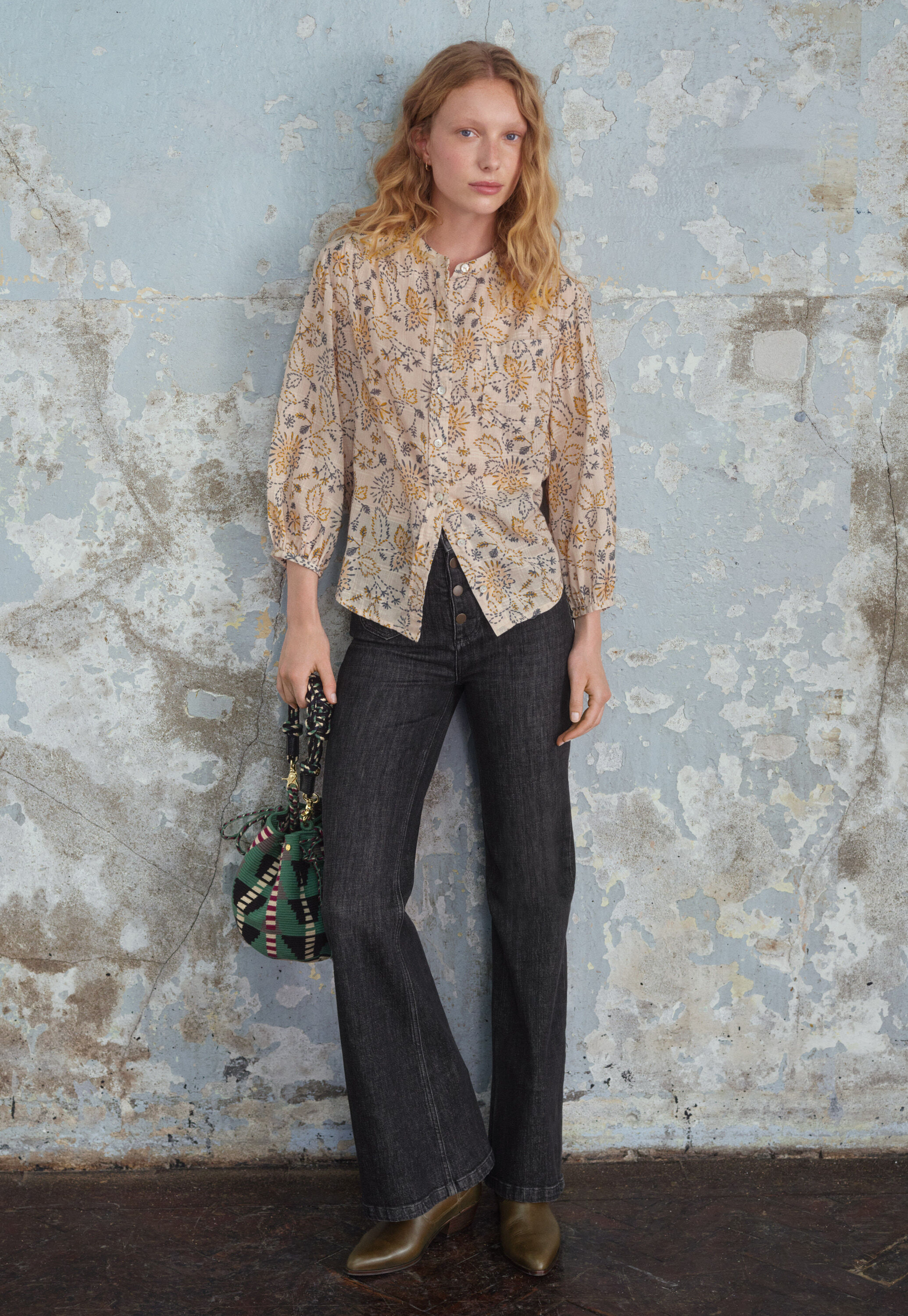 Printed boyfriend shirt
