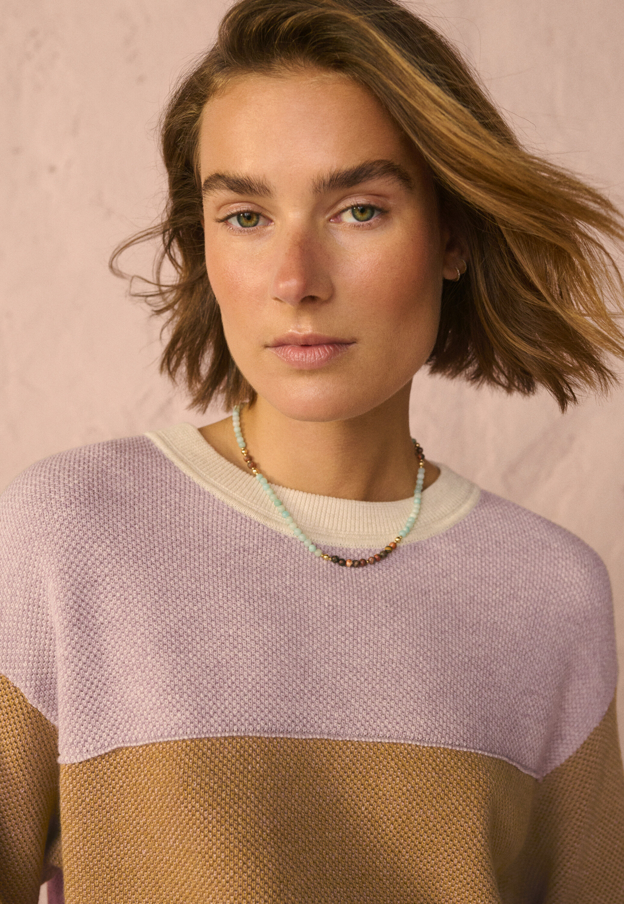 Piqu&eacute; knit sweater
