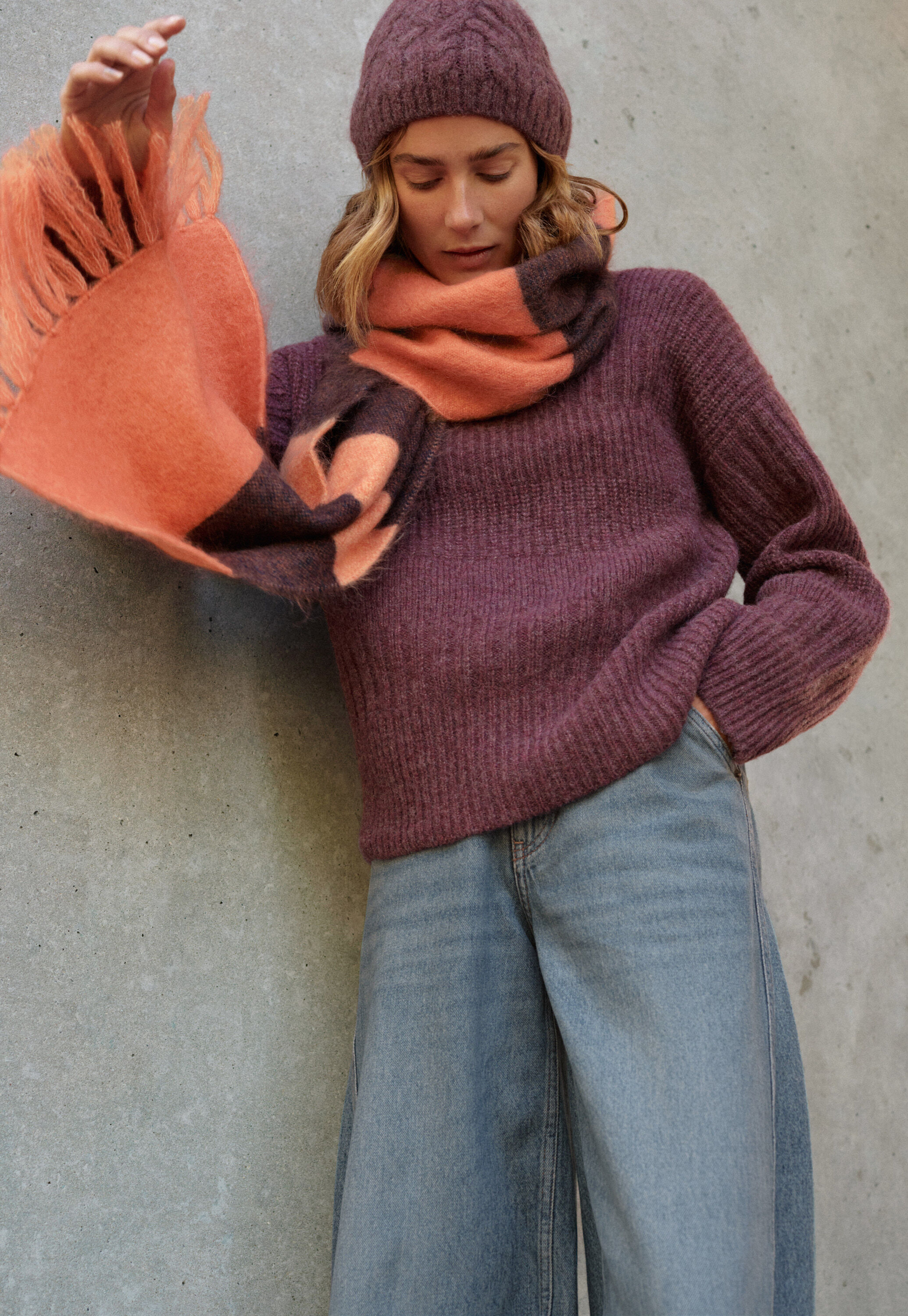 Rib-stitch sweater