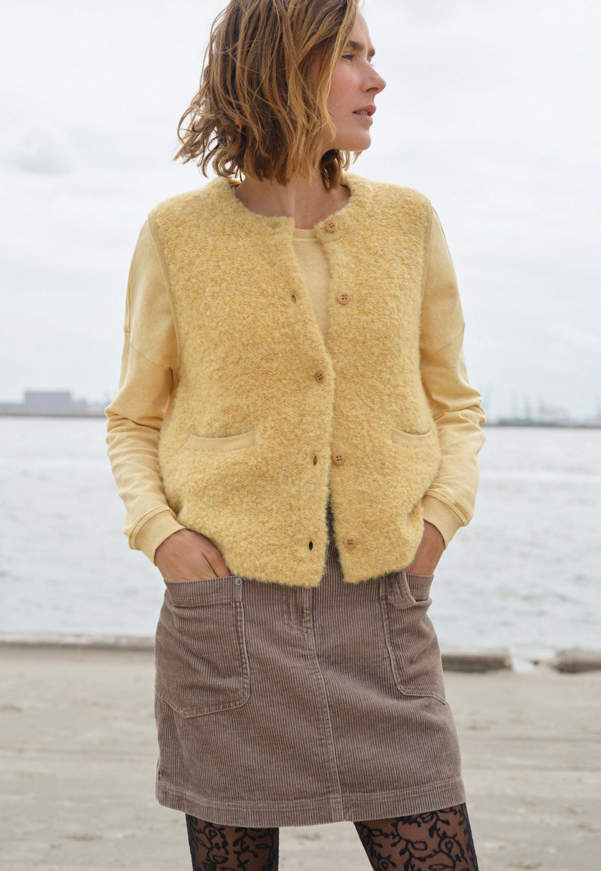 Drop-shoulder top