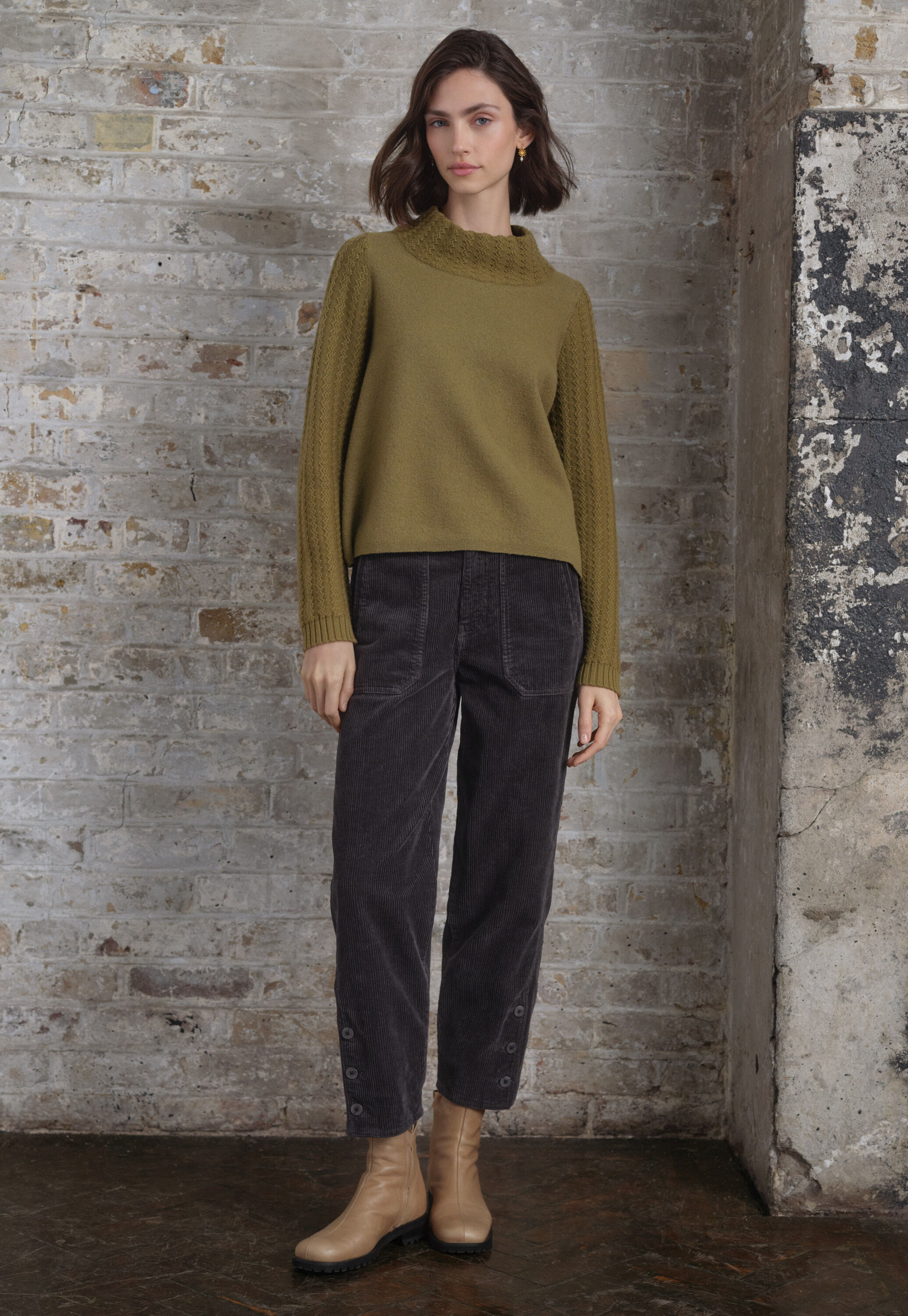 Stitch-detail sweater