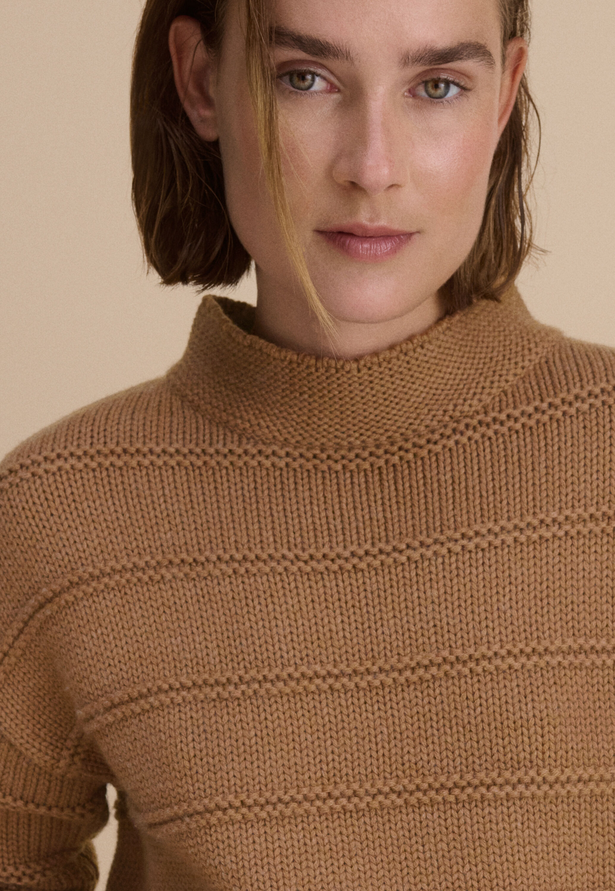Stripe-stitch sweater
