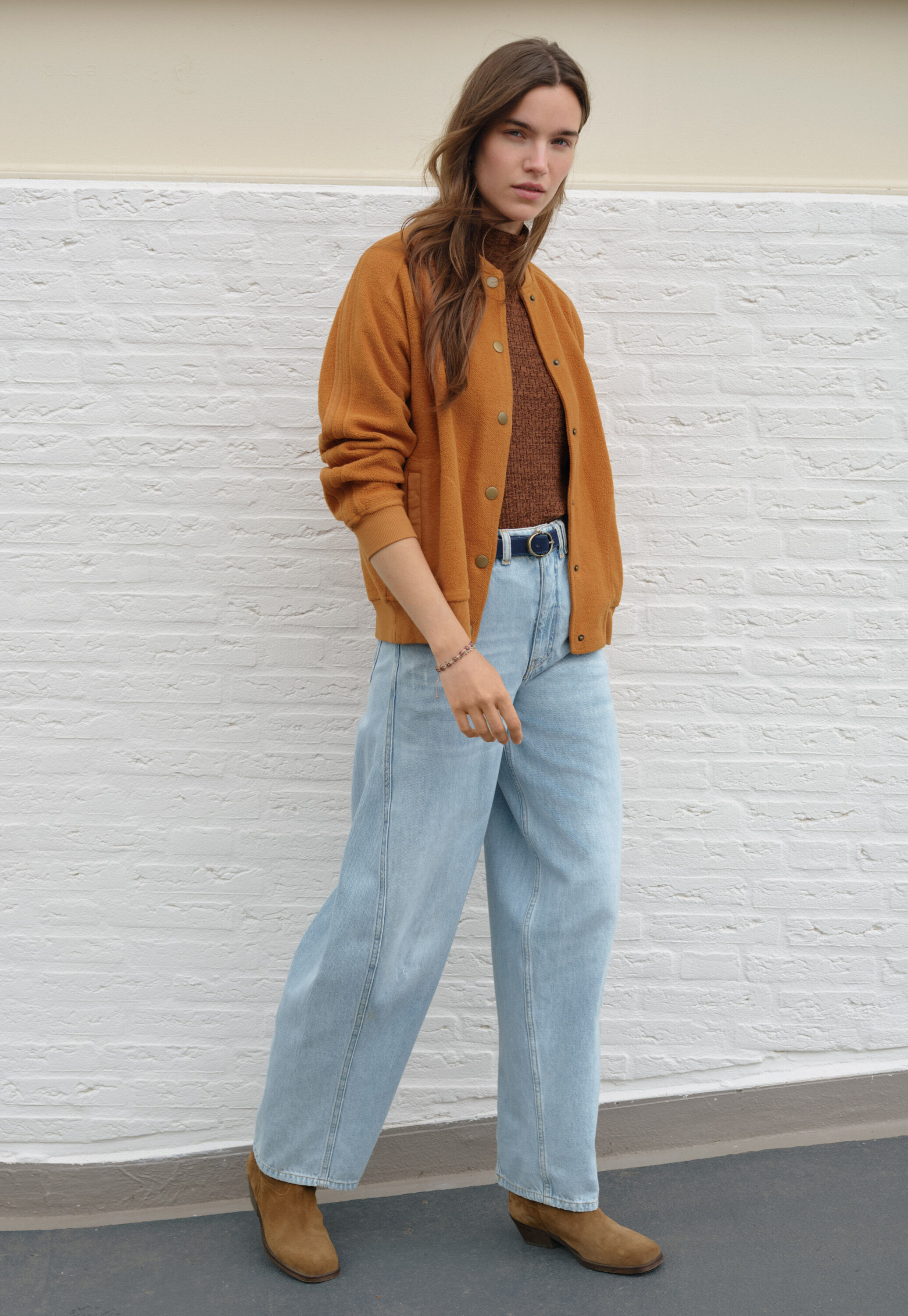 Pointelle-stitch sweater