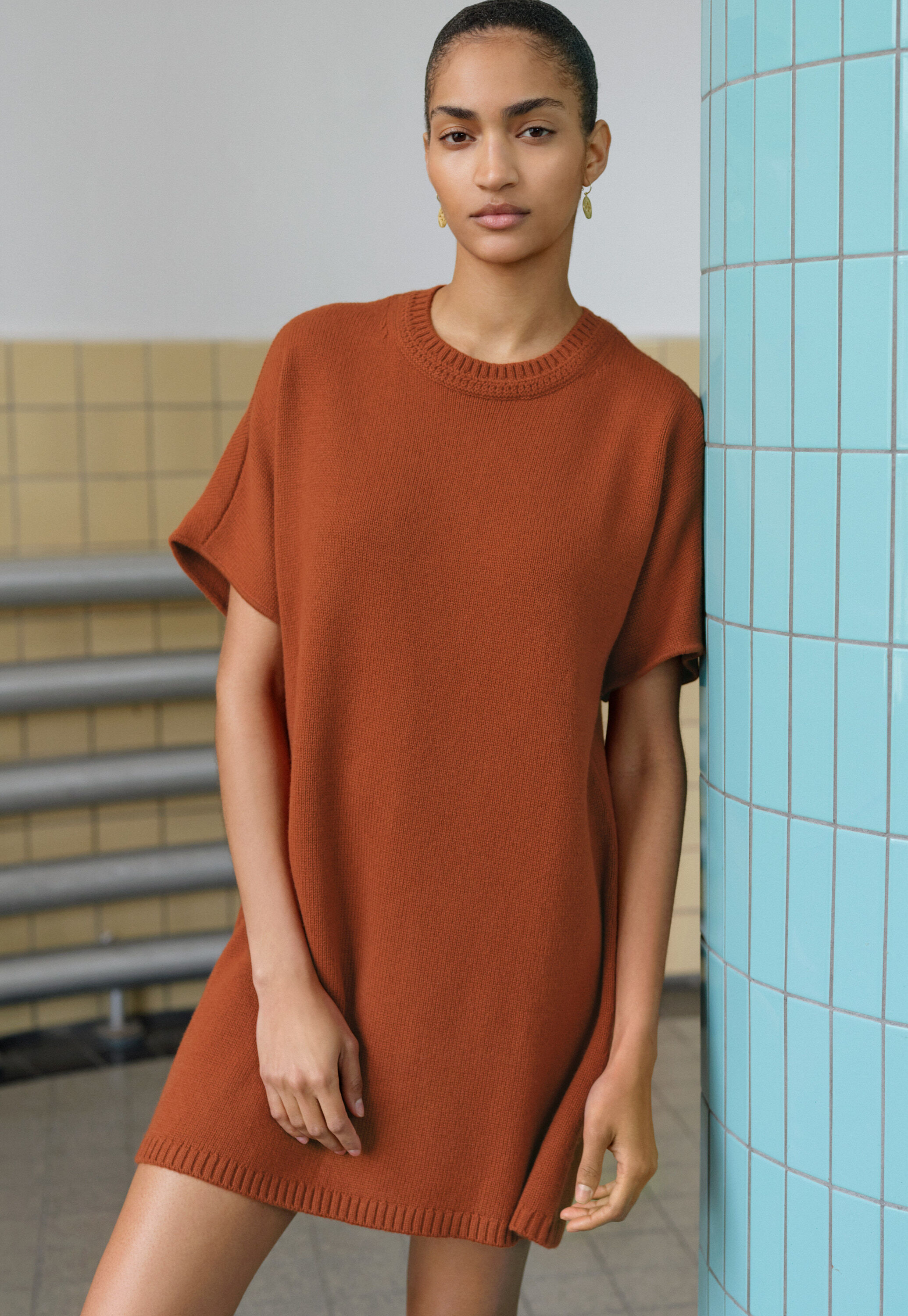Dolman knitted dress