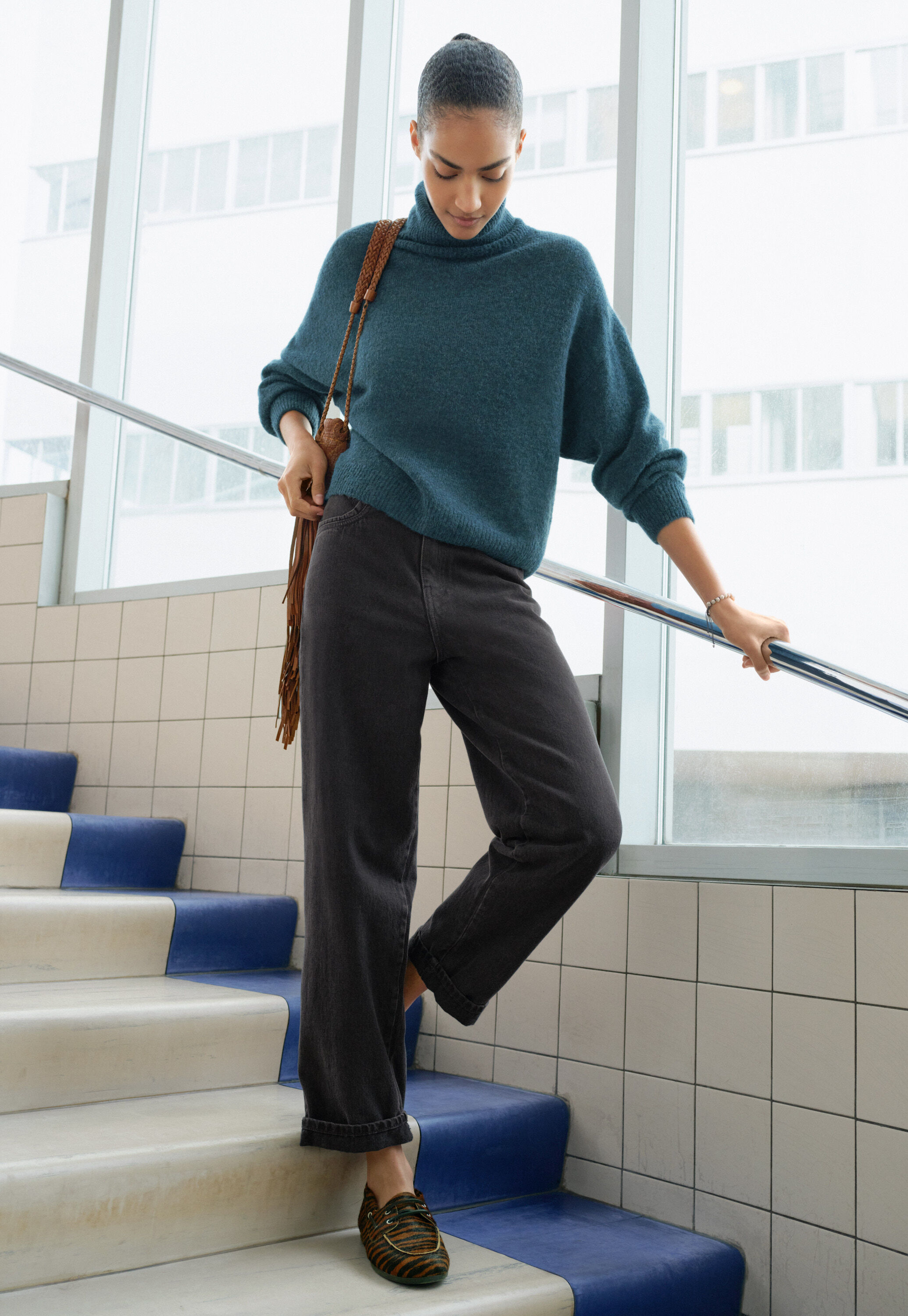 Cable-stitch hat