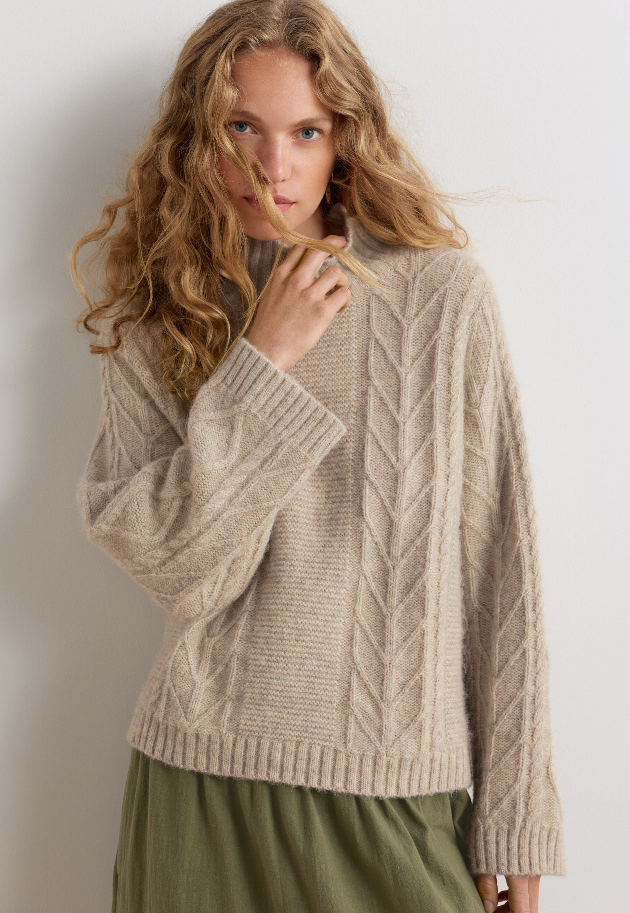 Cable-knit sweater