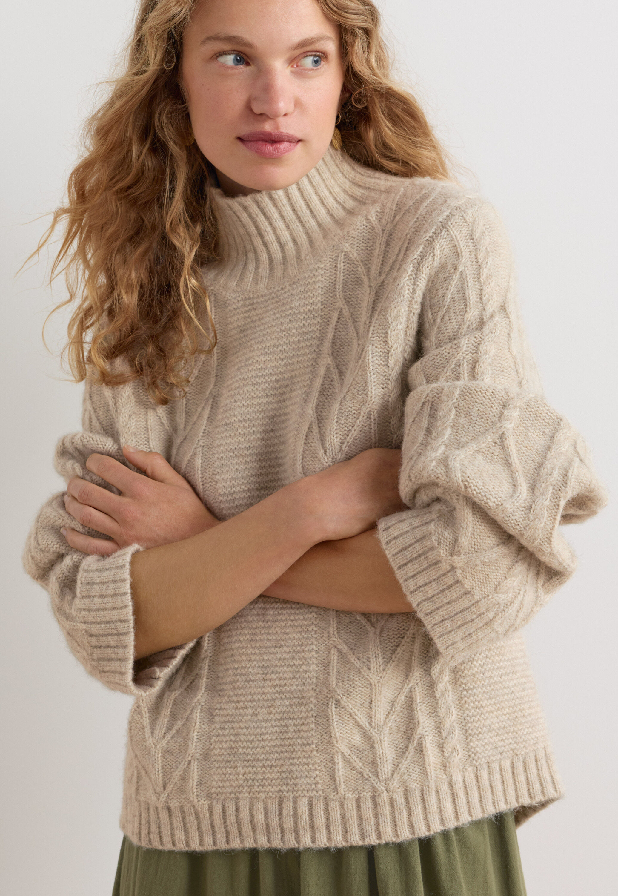 Cable-knit sweater