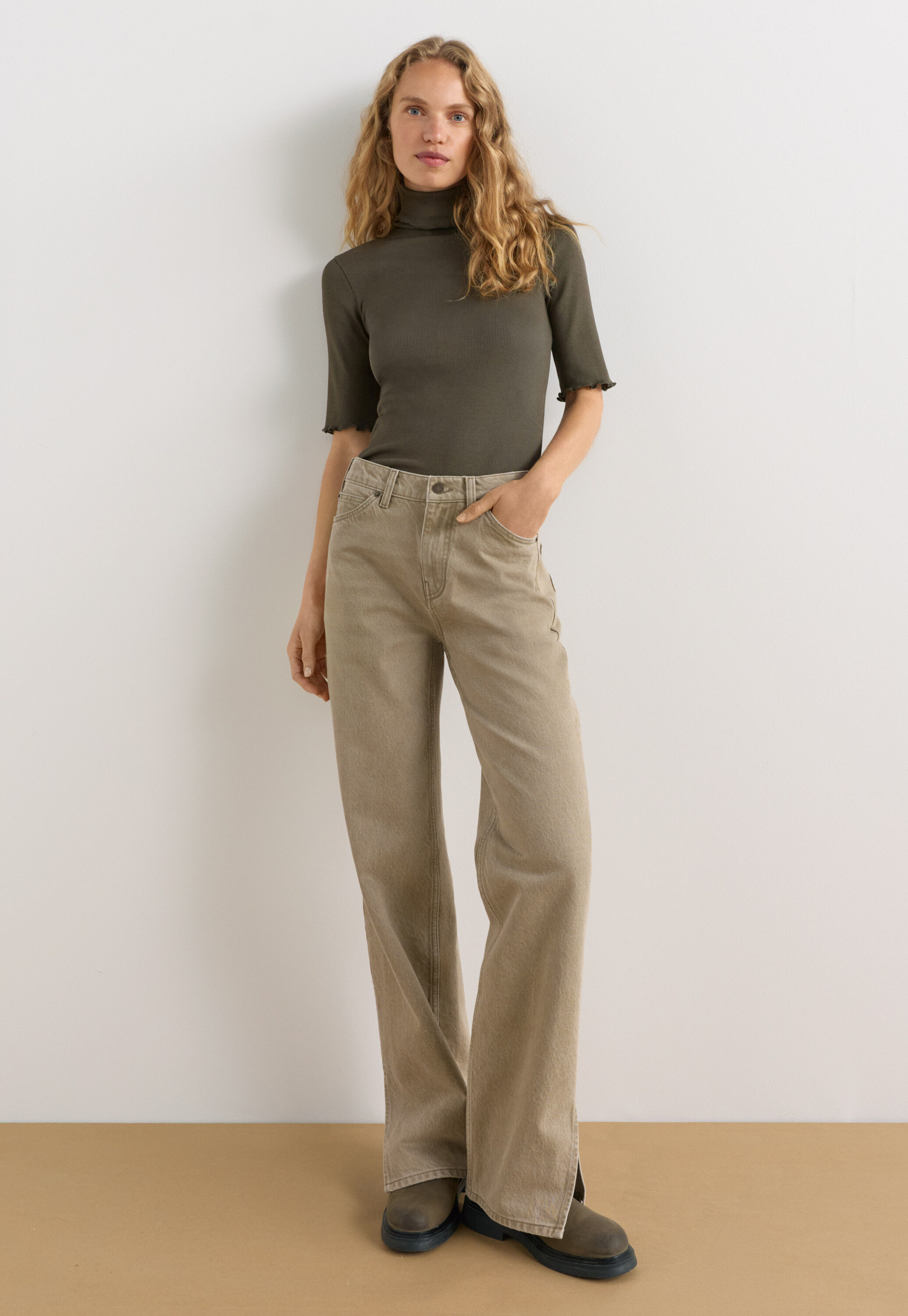 Split-hem jeans