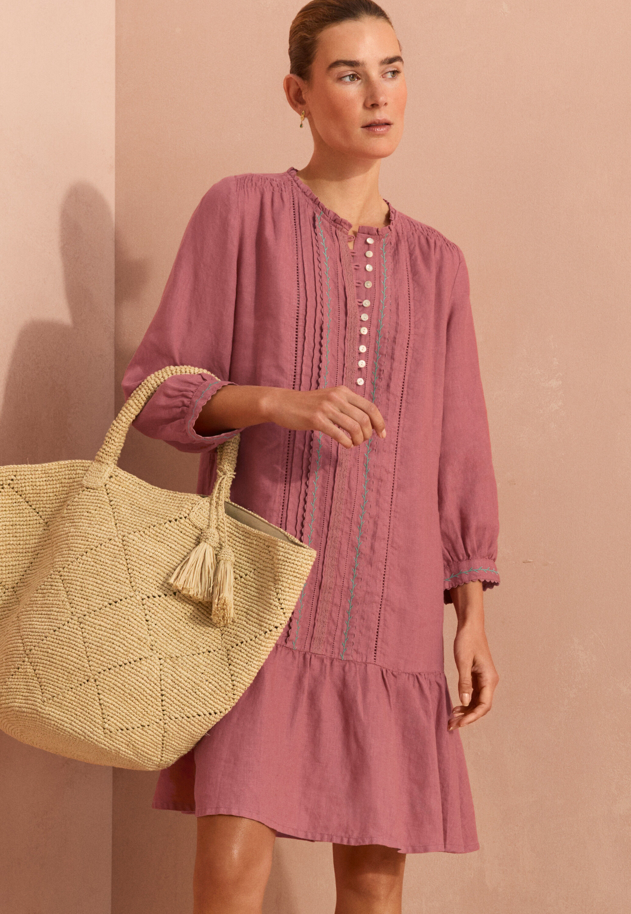 Pintucked dress