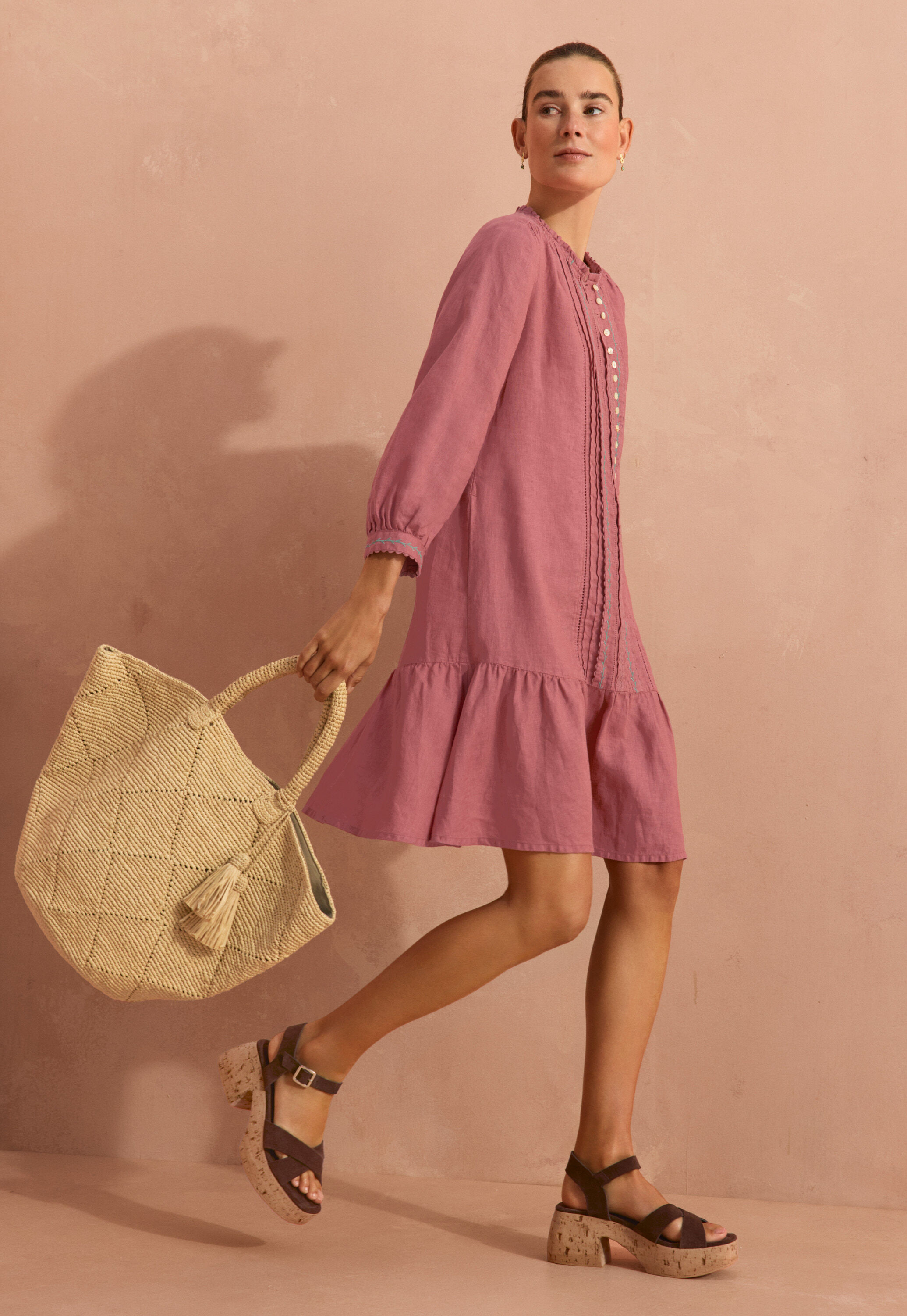 Pintucked dress