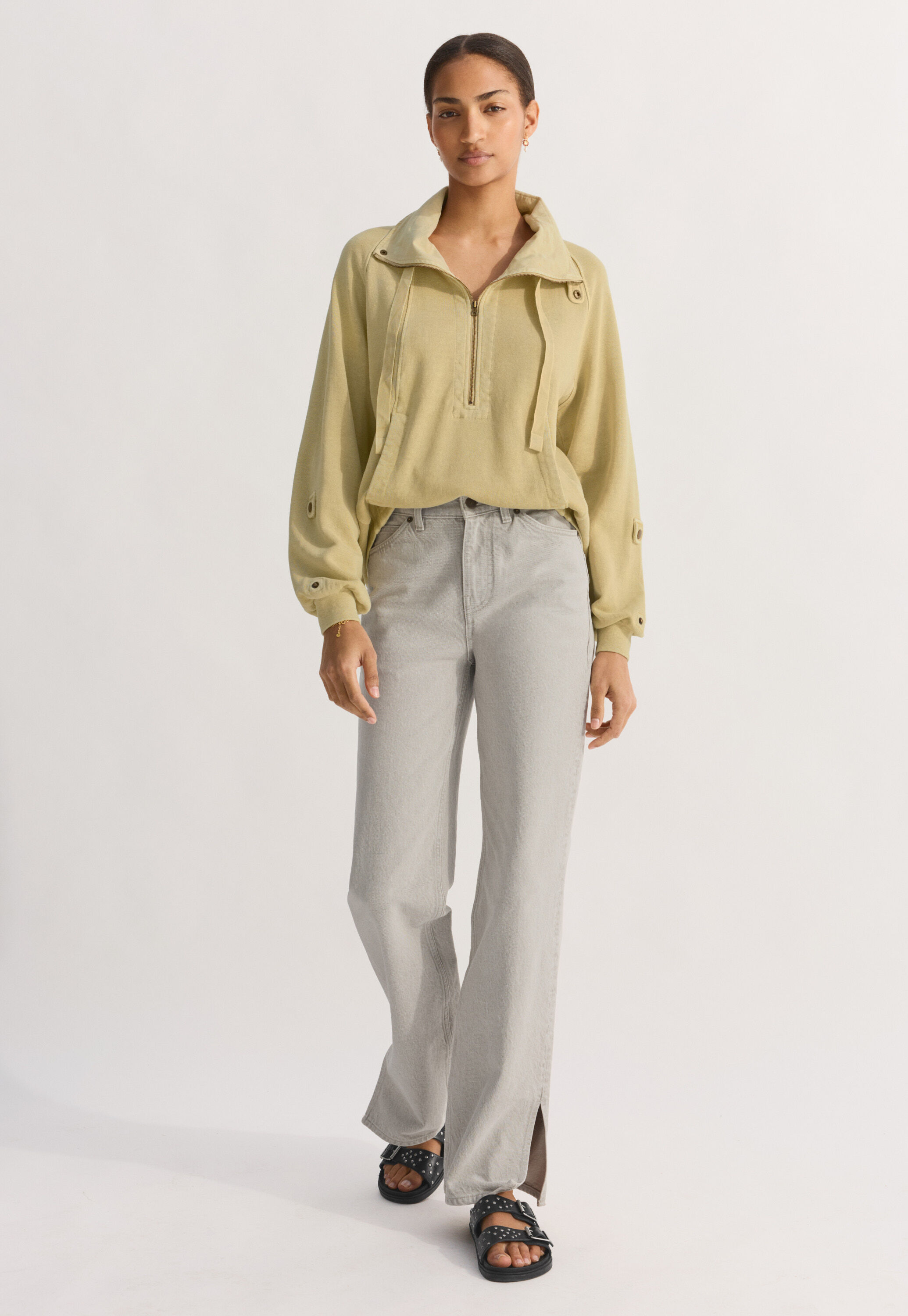 Split-hem jeans