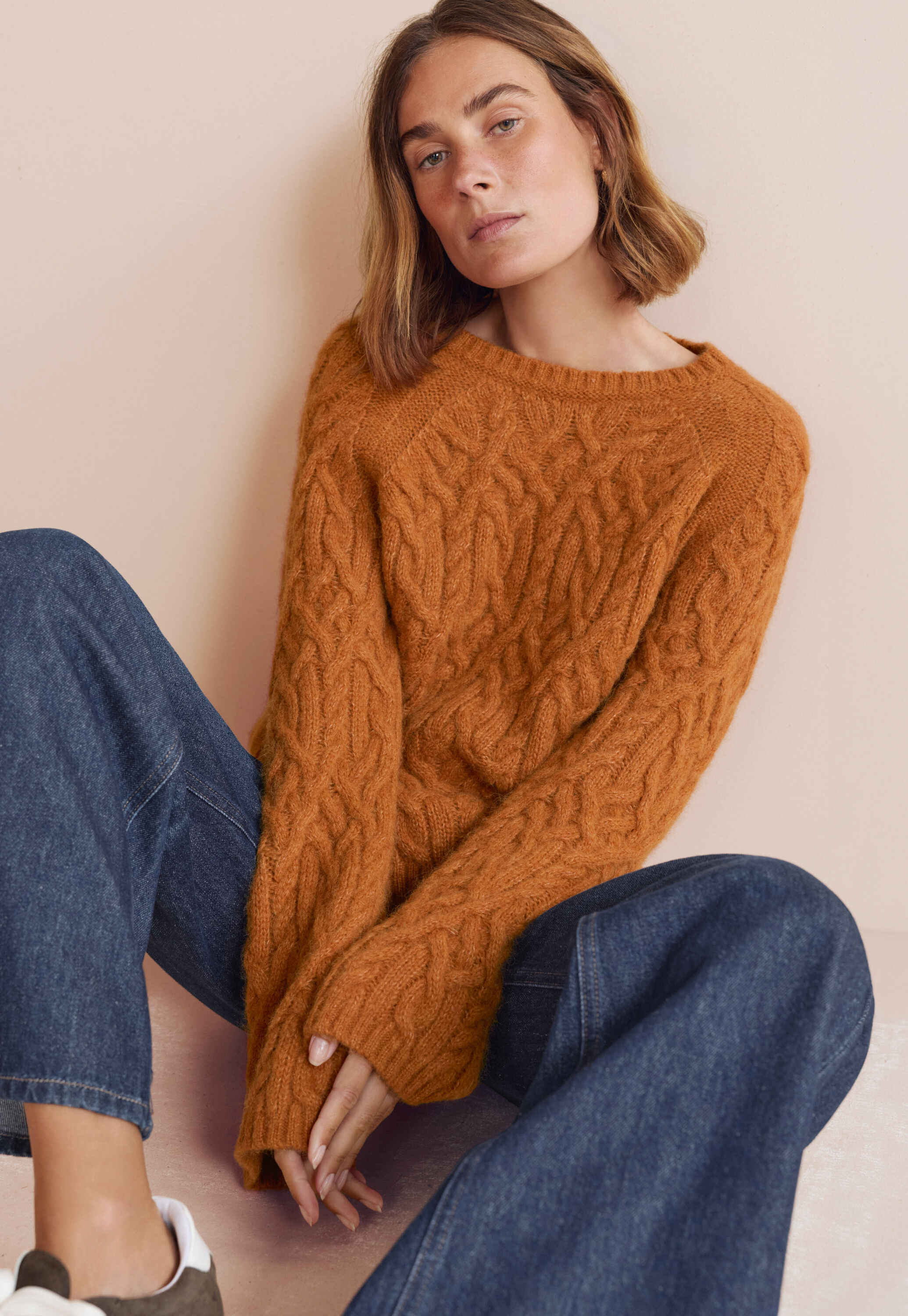 Cable-stitch sweater