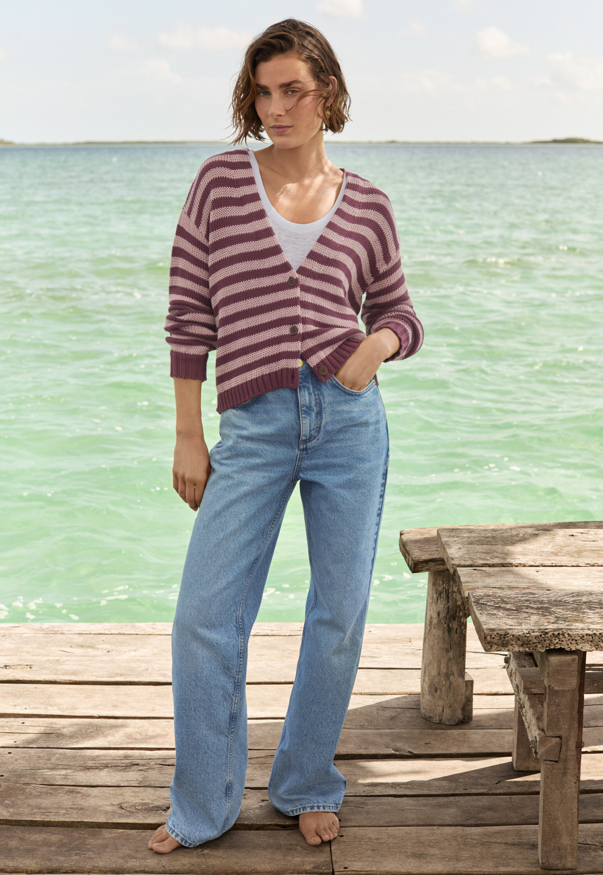 Striped cardigan