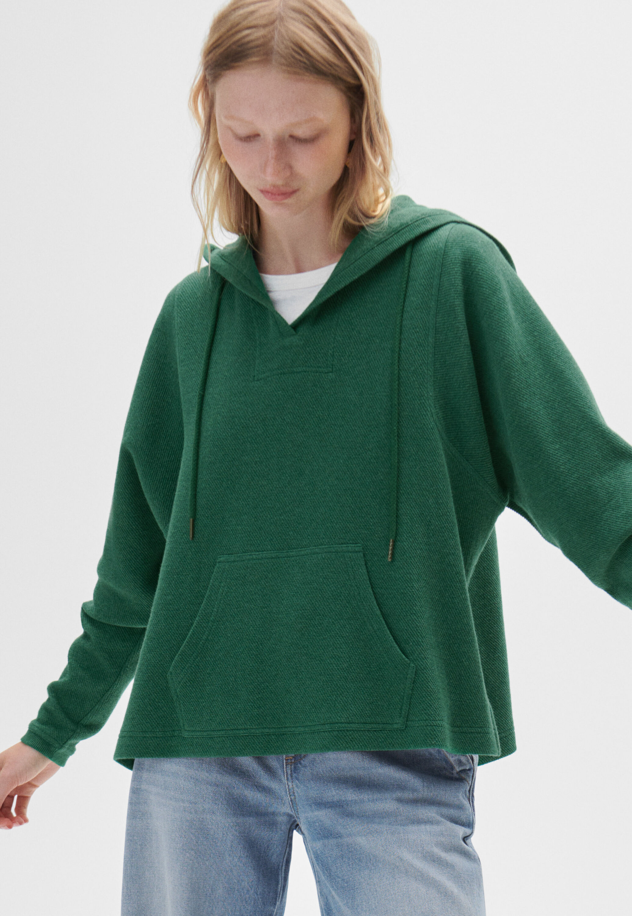 V-neck hoodie