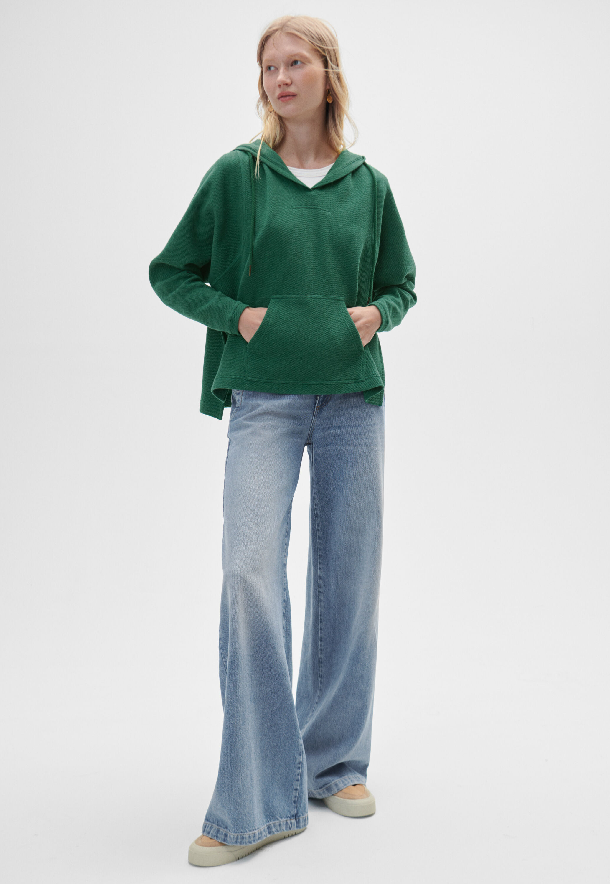 V-neck hoodie