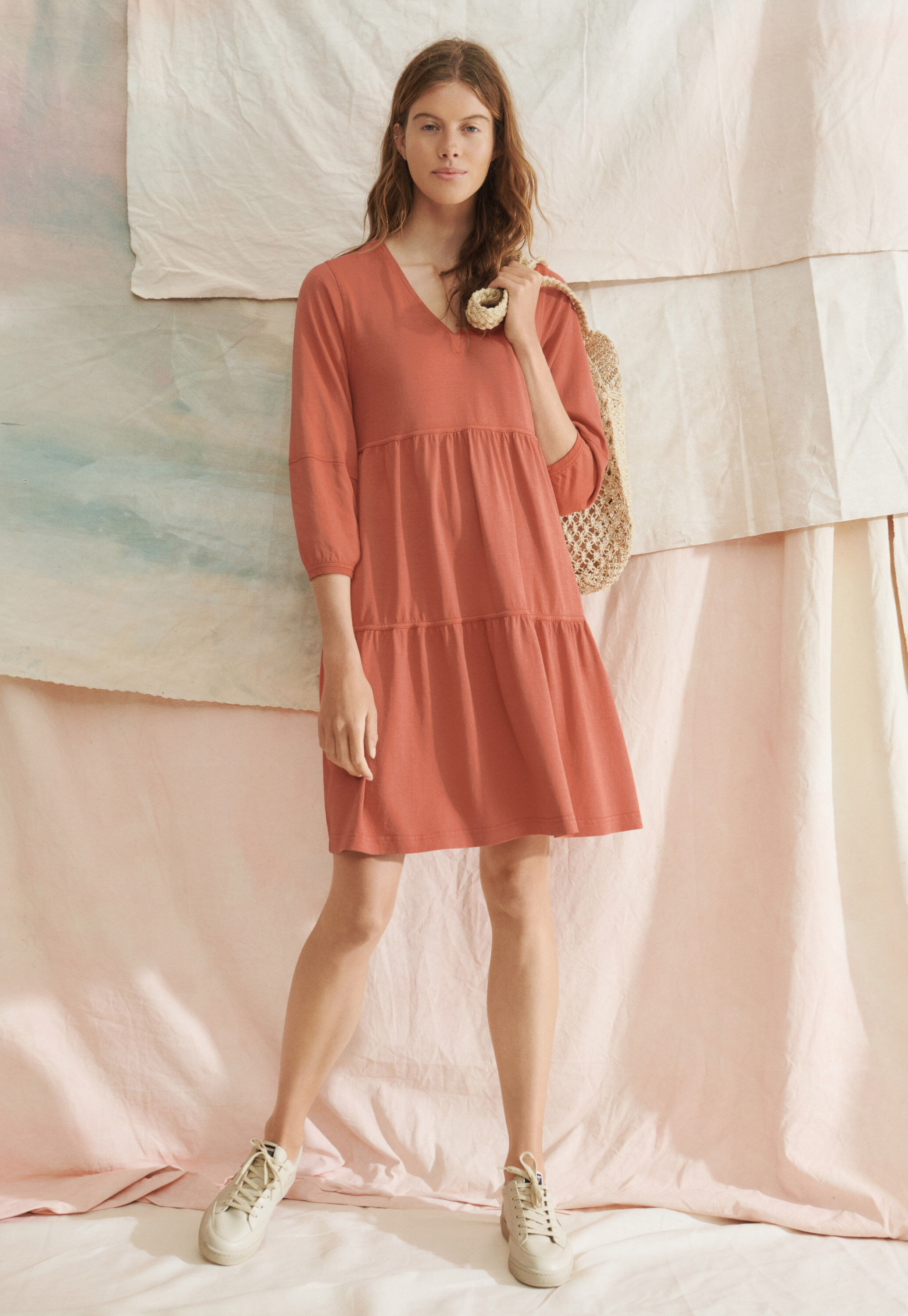 Tiered jersey dress