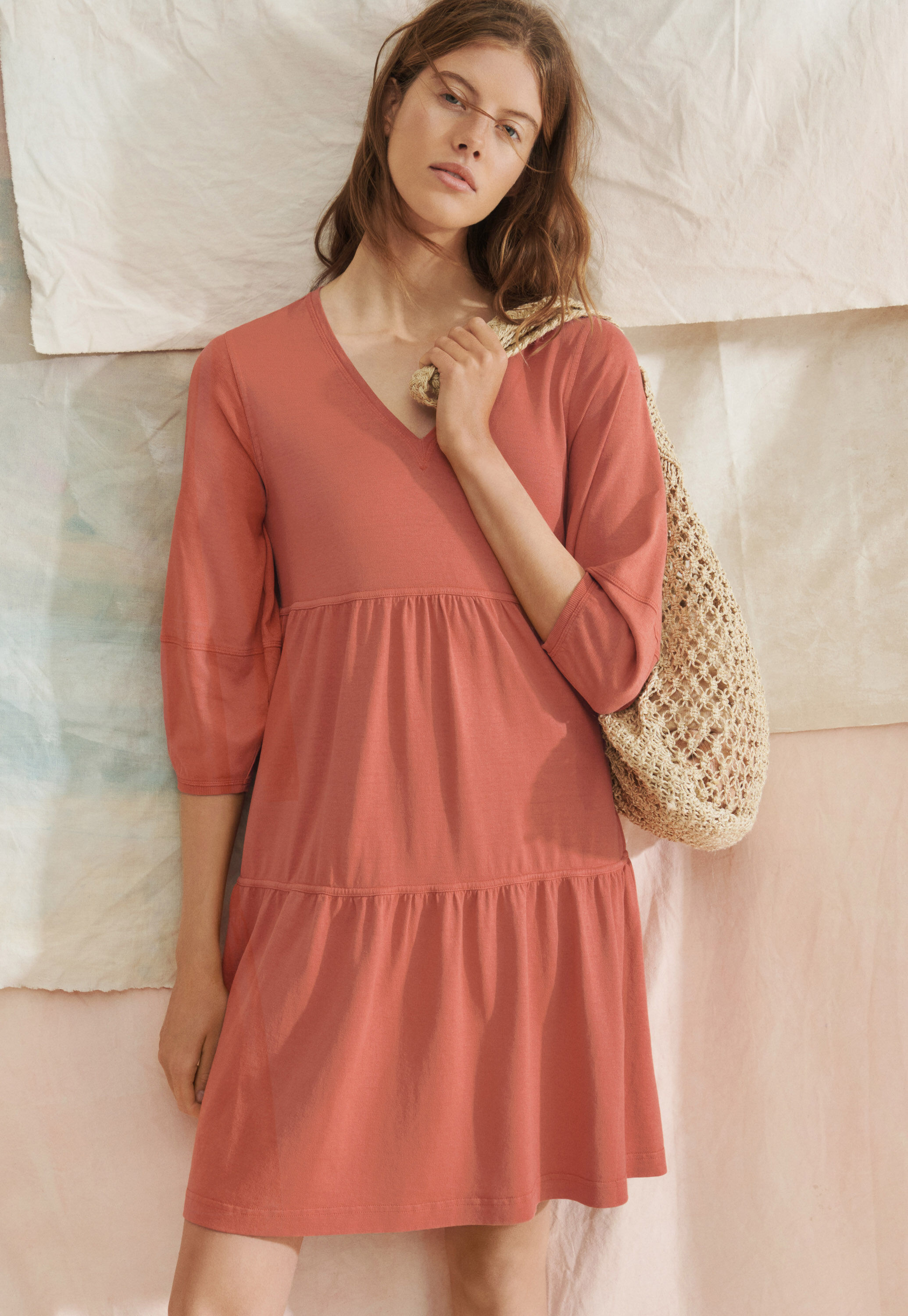 Tiered jersey dress