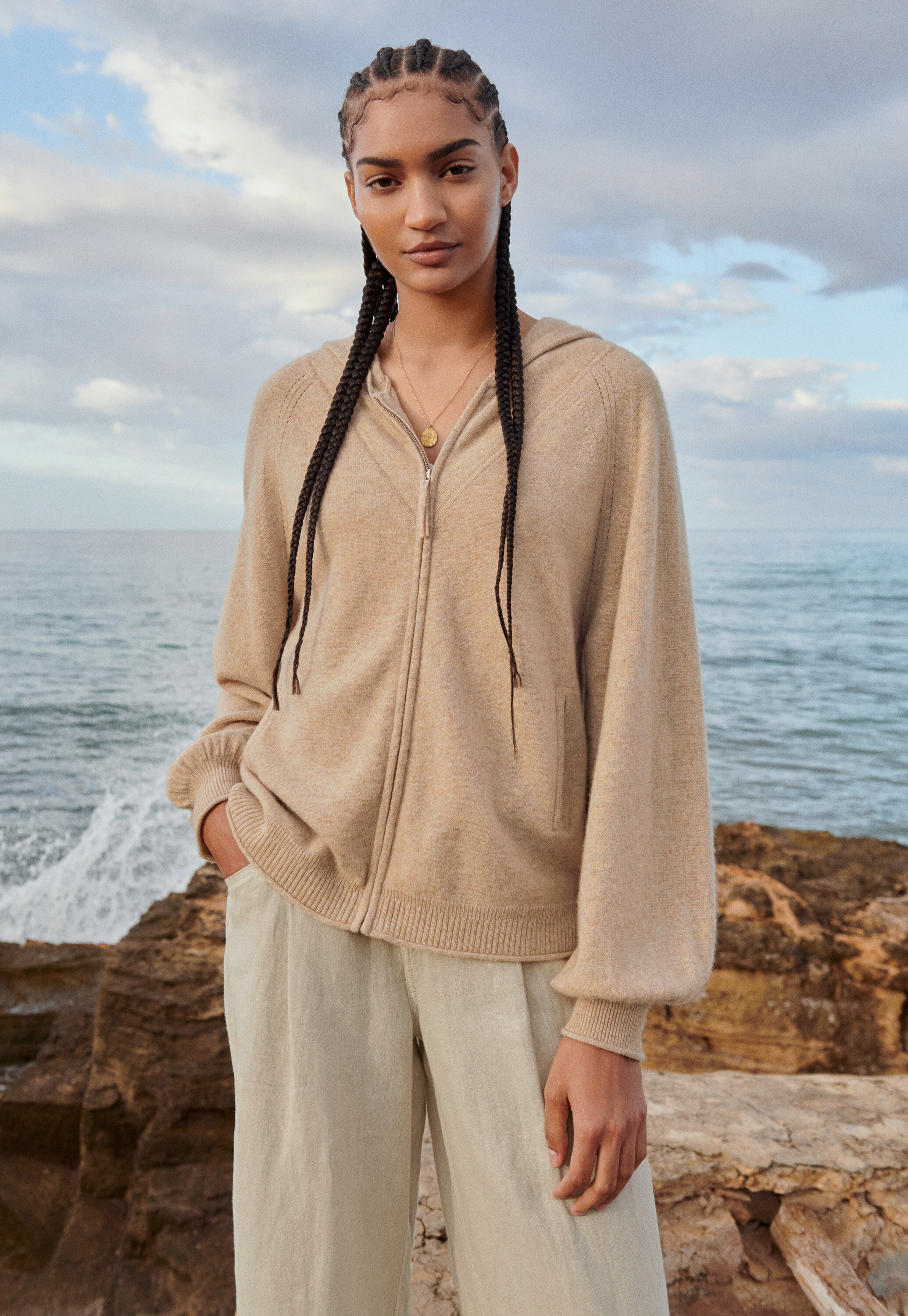 Zip-up hoodie