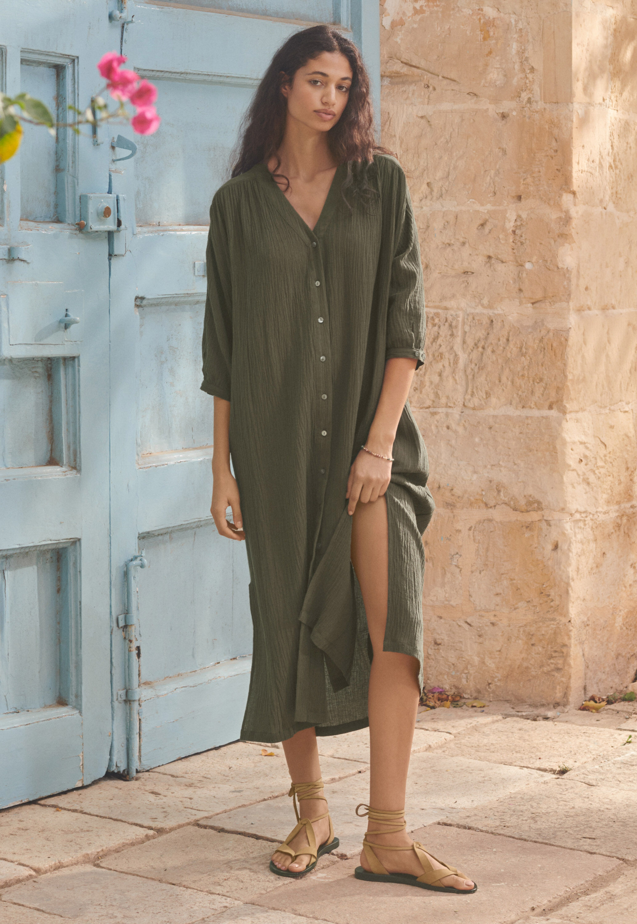 Button-through dress