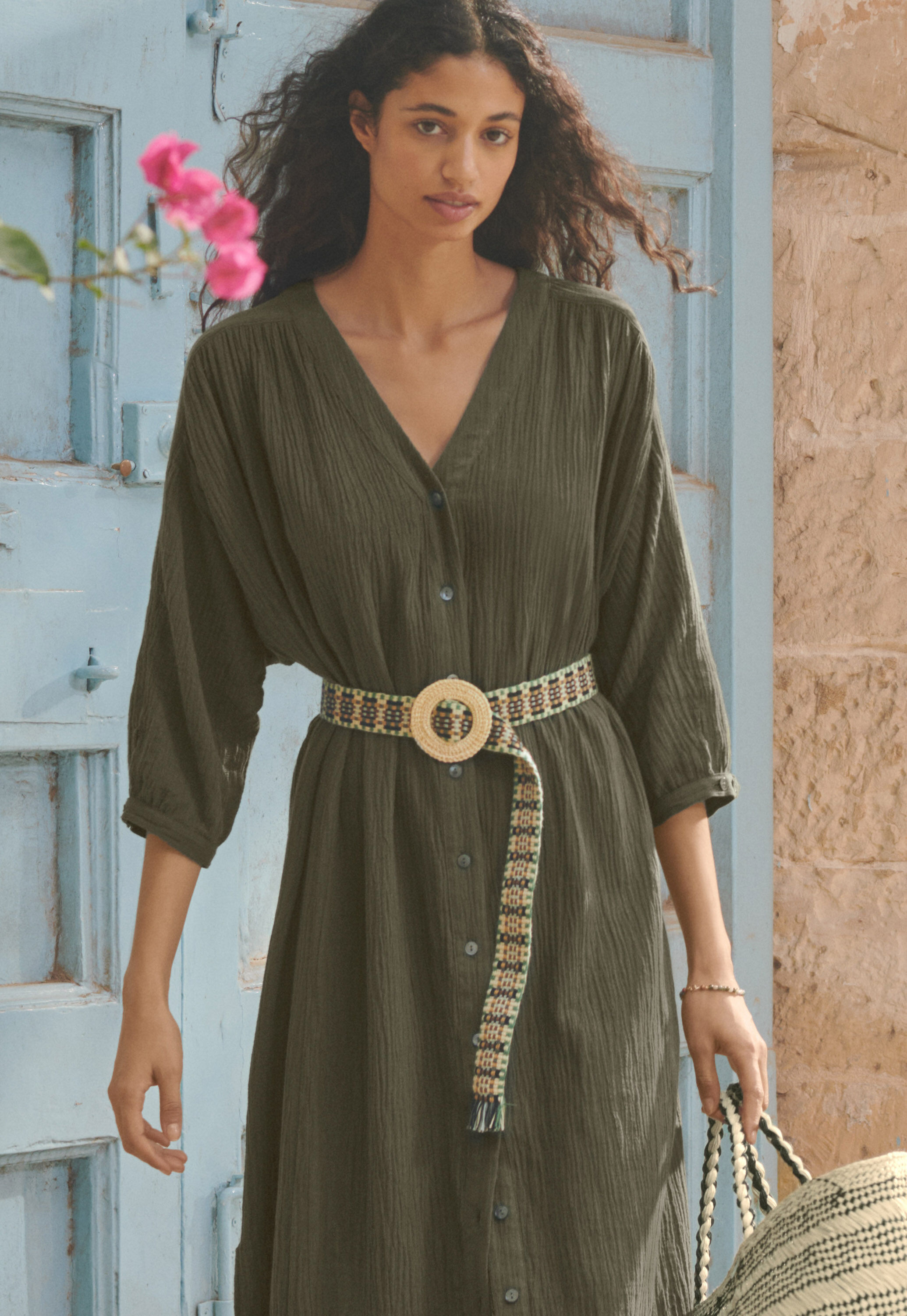 Button-through dress