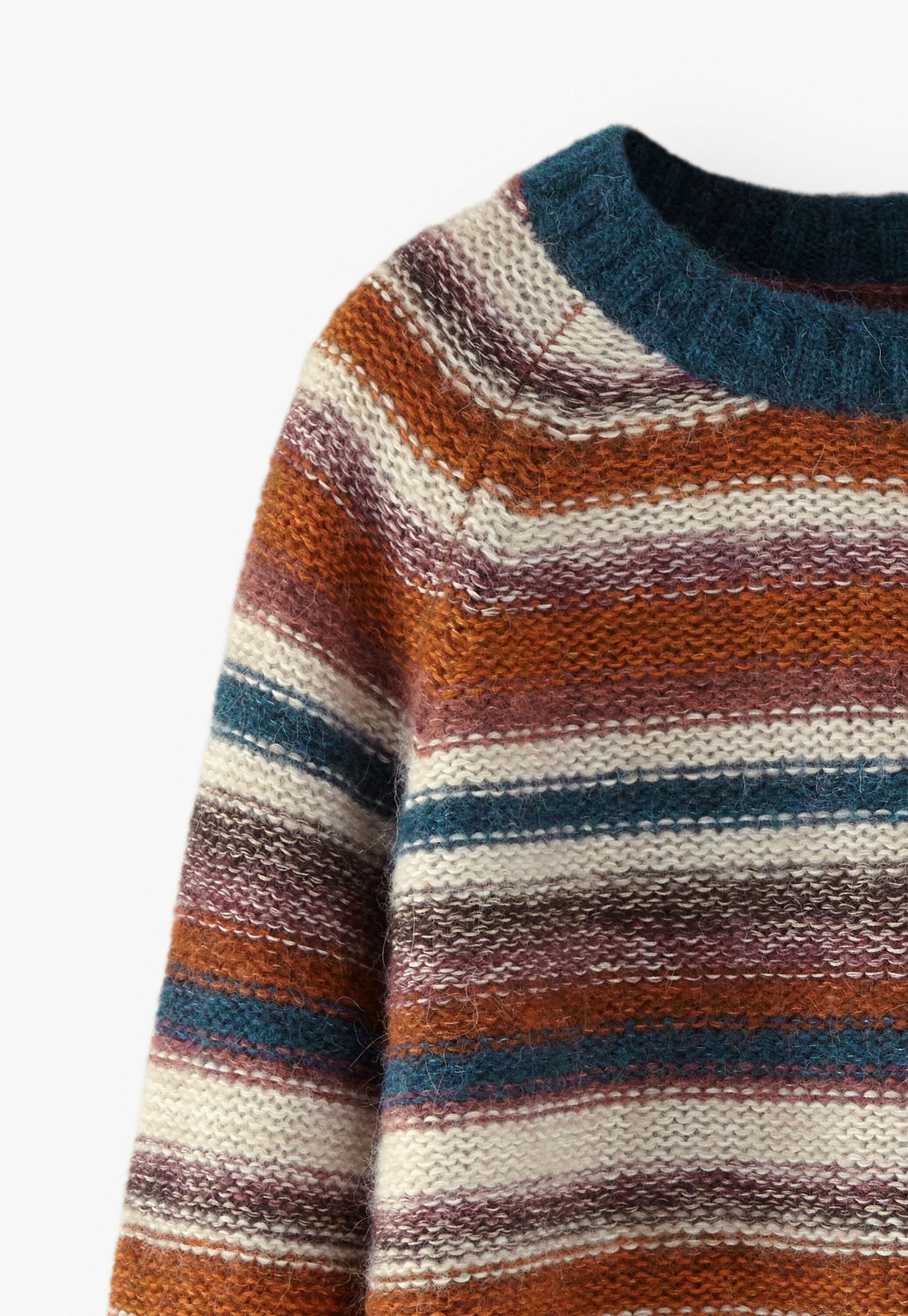 Reverse striped sweater
