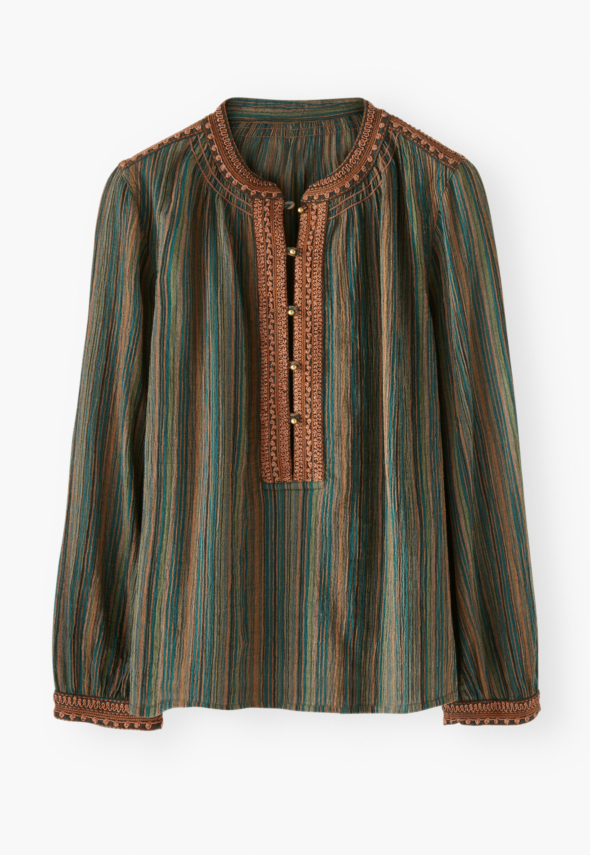 Crinkle stripe blouse